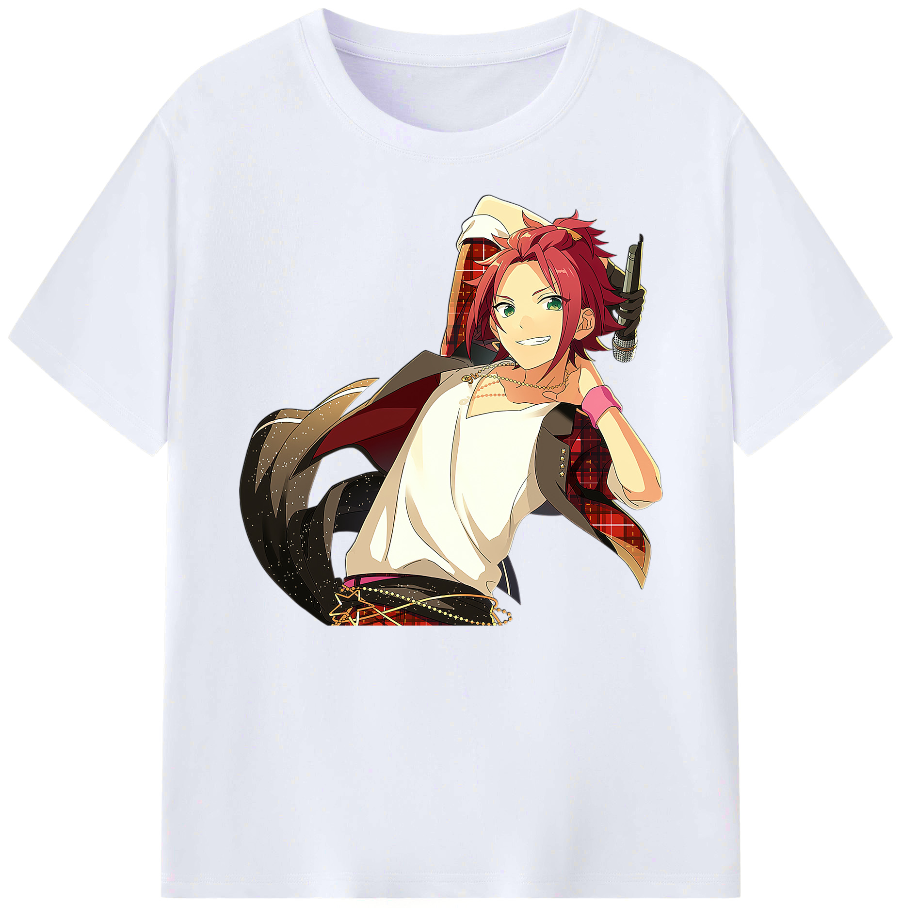（画像用） あんさんぶるスターズ! Ensemble Stars 綿100％ メンズ半袖Tシャツ｜肌触りやわらか＆通気性