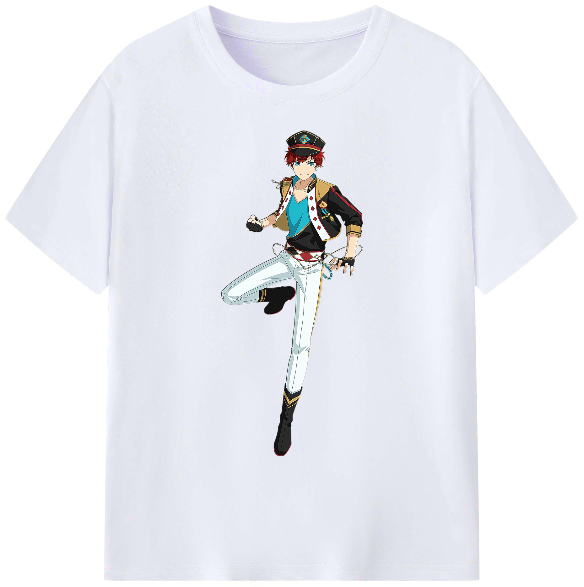 （画像用） あんさんぶるスターズ! Ensemble Stars 綿100％ メンズ半袖Tシャツ｜肌触りやわらか＆通気性