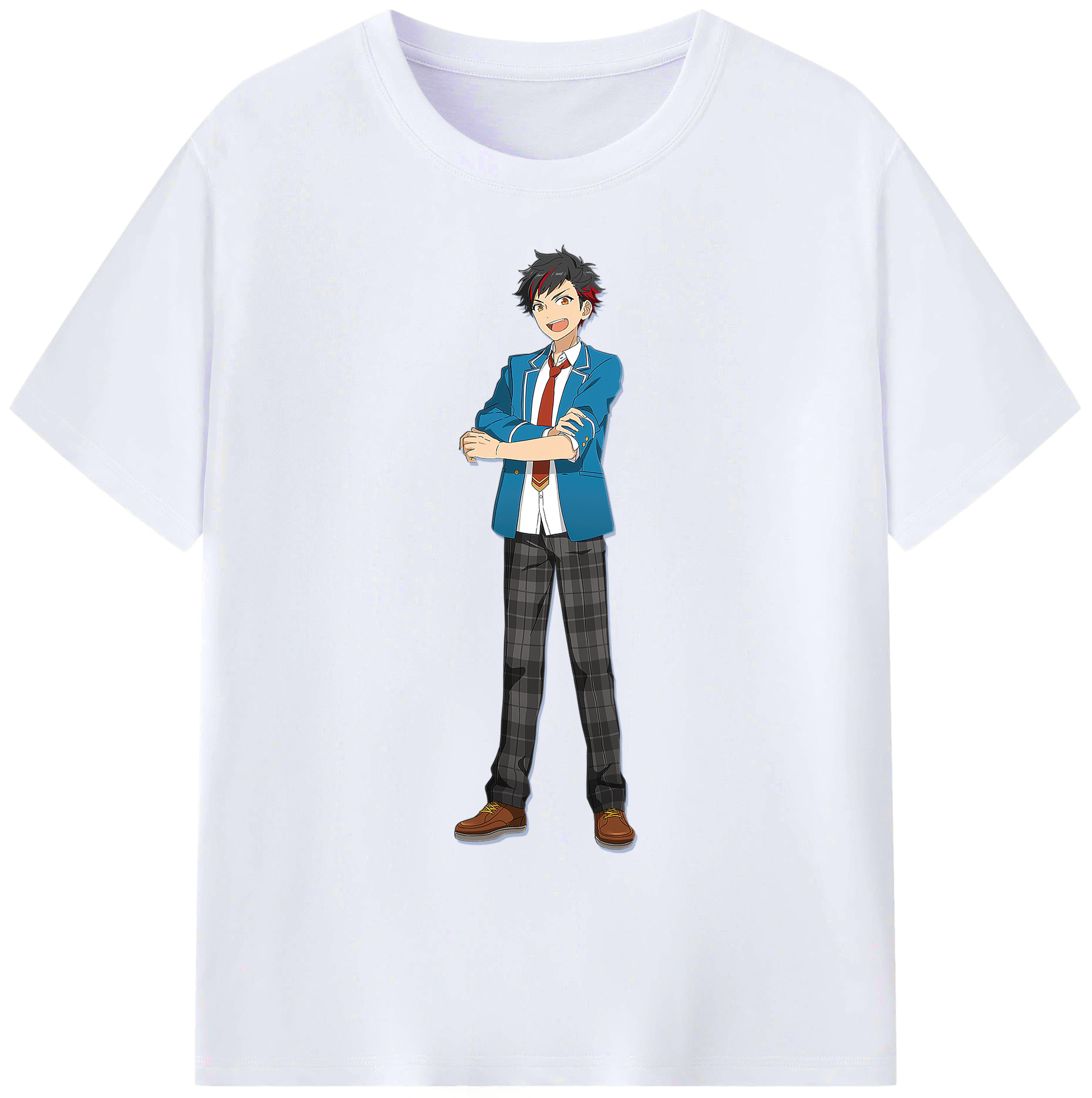 （画像用） あんさんぶるスターズ! Ensemble Stars 綿100％ メンズ半袖Tシャツ｜肌触りやわらか＆通気性