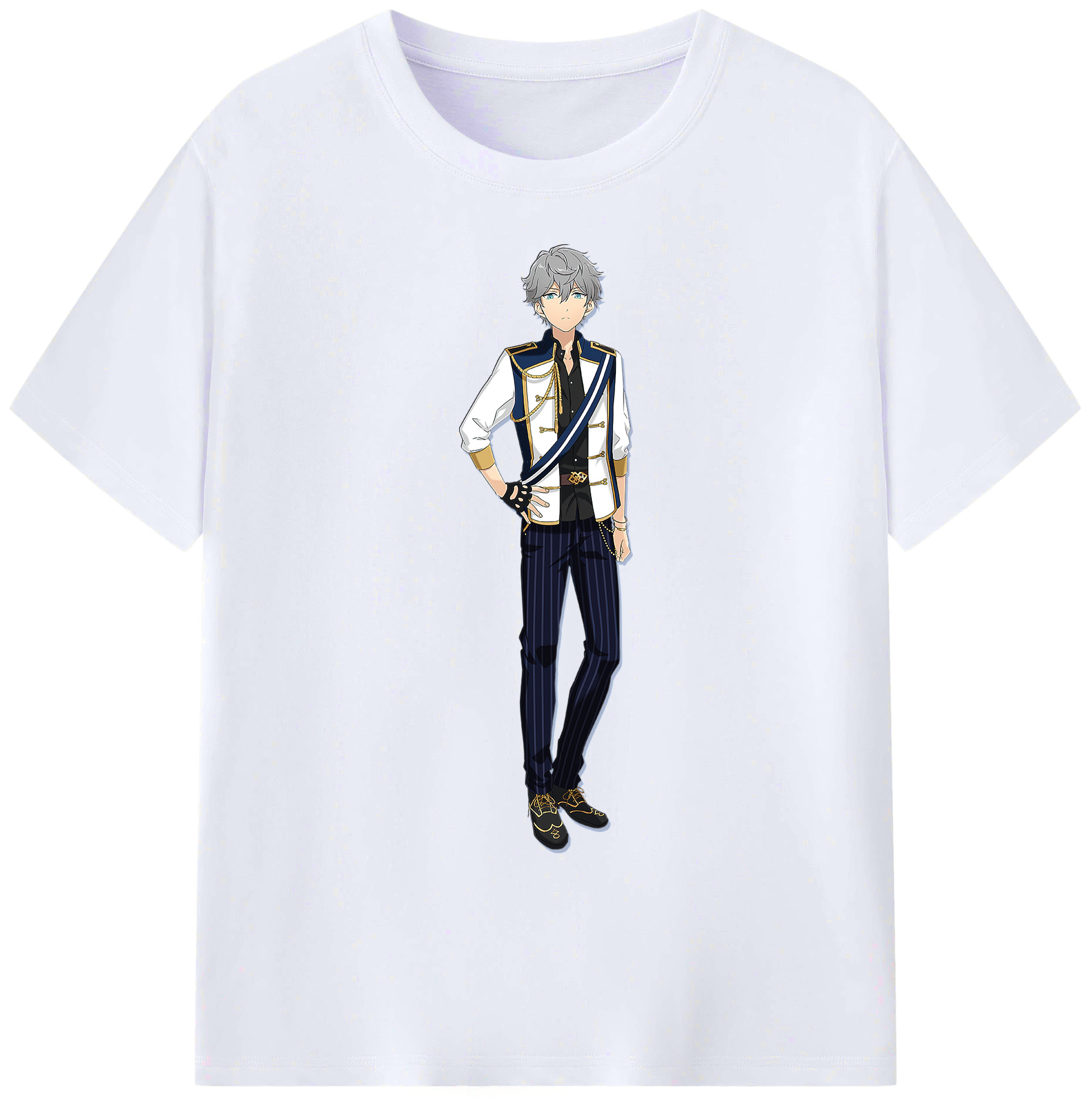 （画像用） あんさんぶるスターズ! Ensemble Stars 綿100％ メンズ半袖Tシャツ｜肌触りやわらか＆通気性