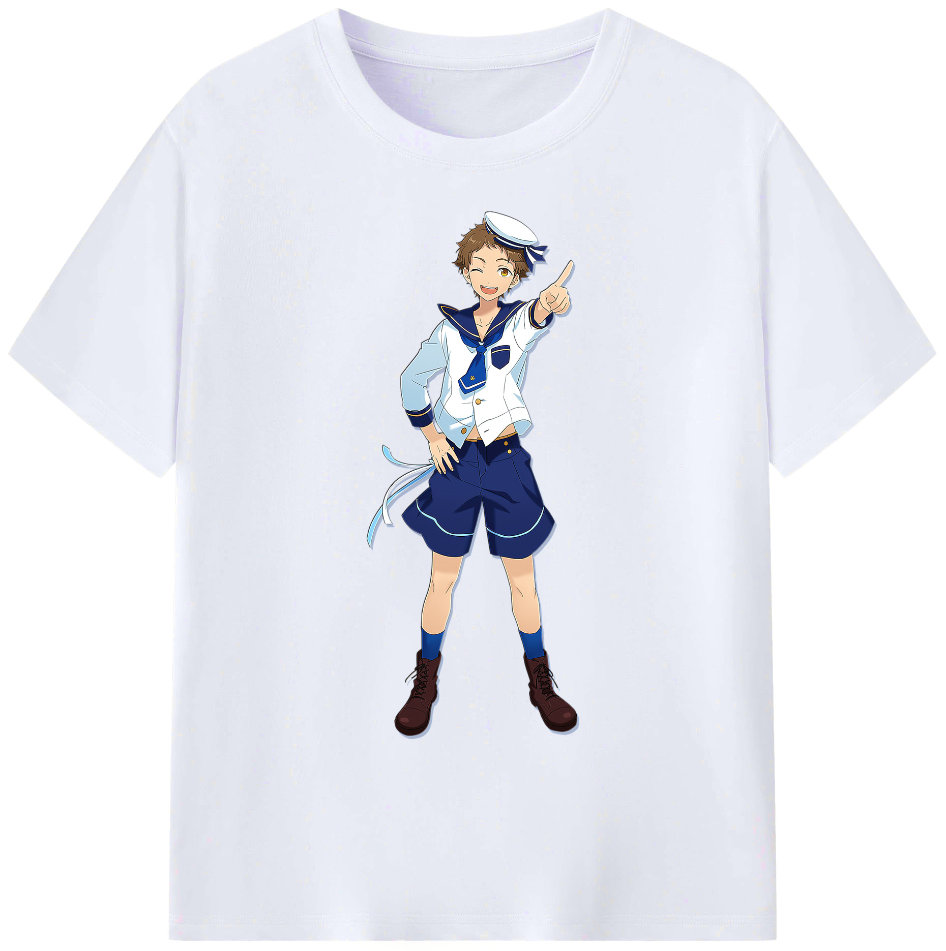 （画像用） あんさんぶるスターズ! Ensemble Stars 綿100％ メンズ半袖Tシャツ｜肌触りやわらか＆通気性