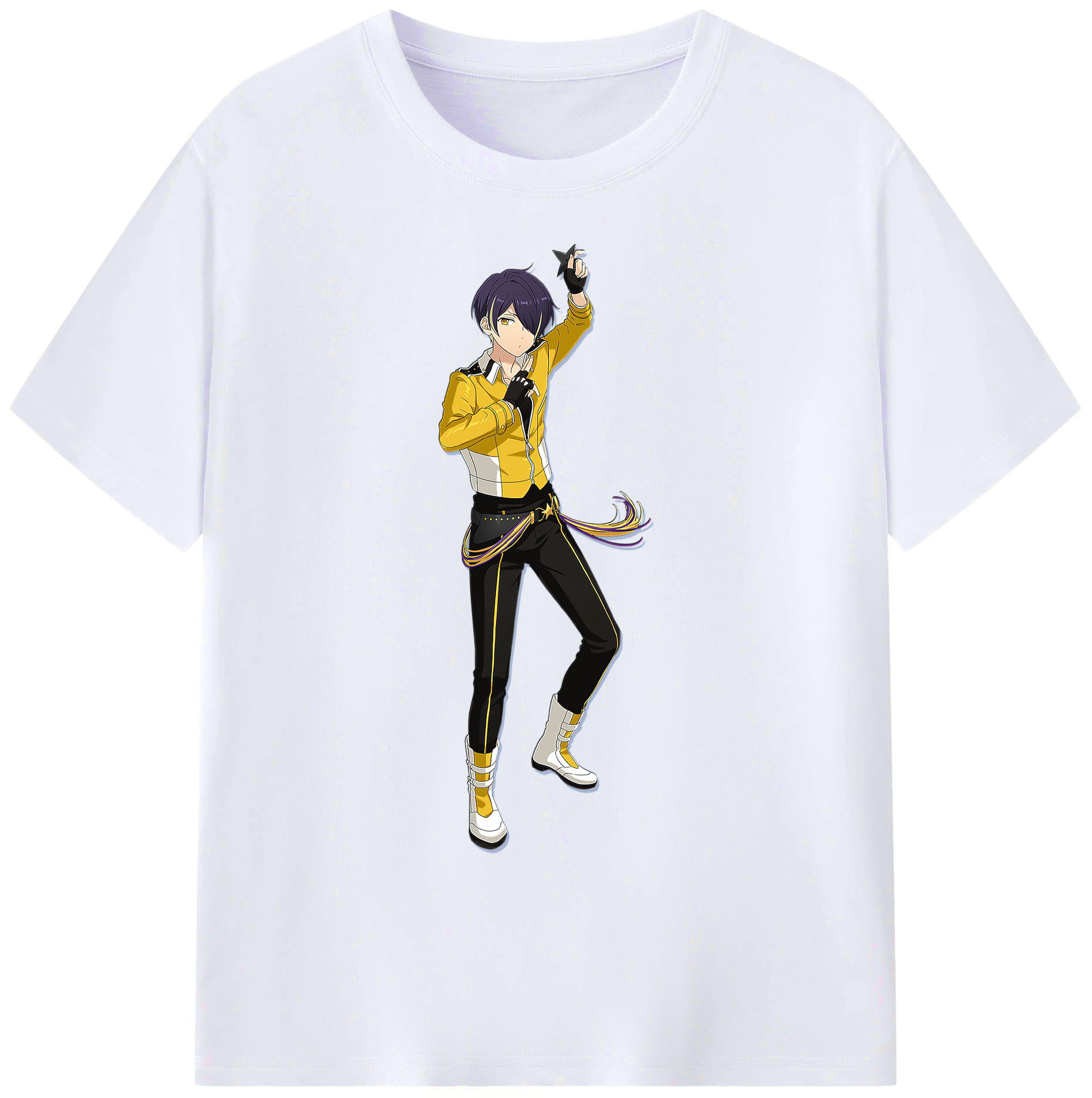 （画像用） あんさんぶるスターズ! Ensemble Stars 綿100％ メンズ半袖Tシャツ｜肌触りやわらか＆通気性