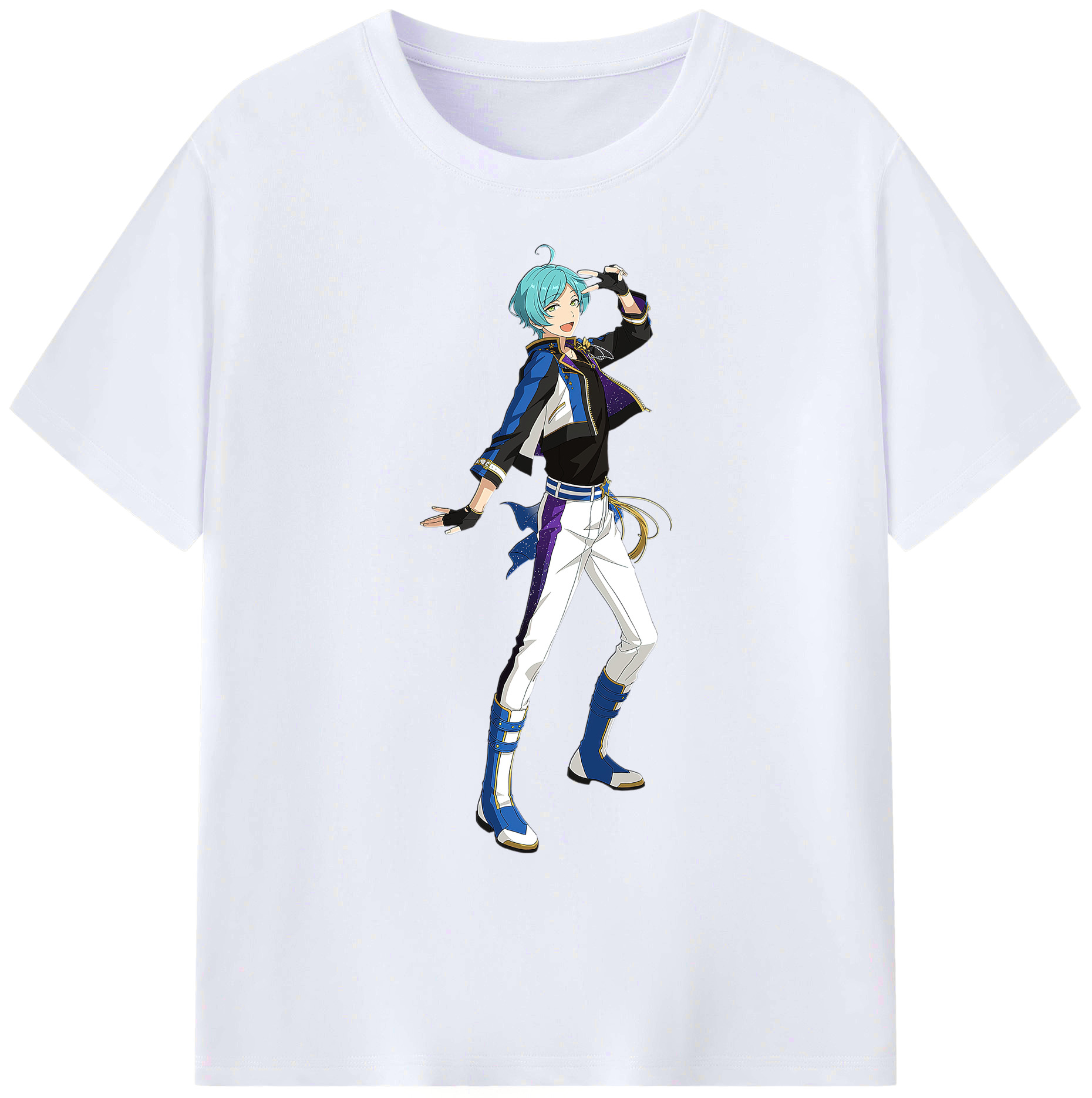 （画像用） あんさんぶるスターズ! Ensemble Stars 綿100％ メンズ半袖Tシャツ｜肌触りやわらか＆通気性