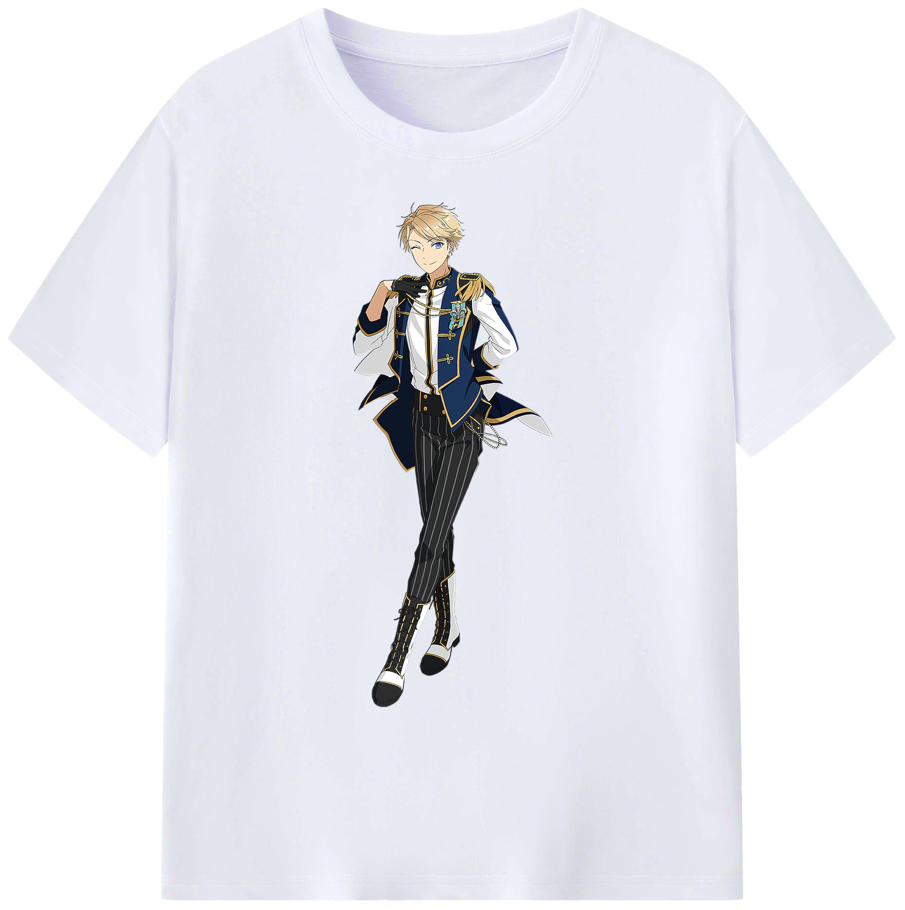 （画像用） あんさんぶるスターズ! Ensemble Stars 綿100％ メンズ半袖Tシャツ｜肌触りやわらか＆通気性