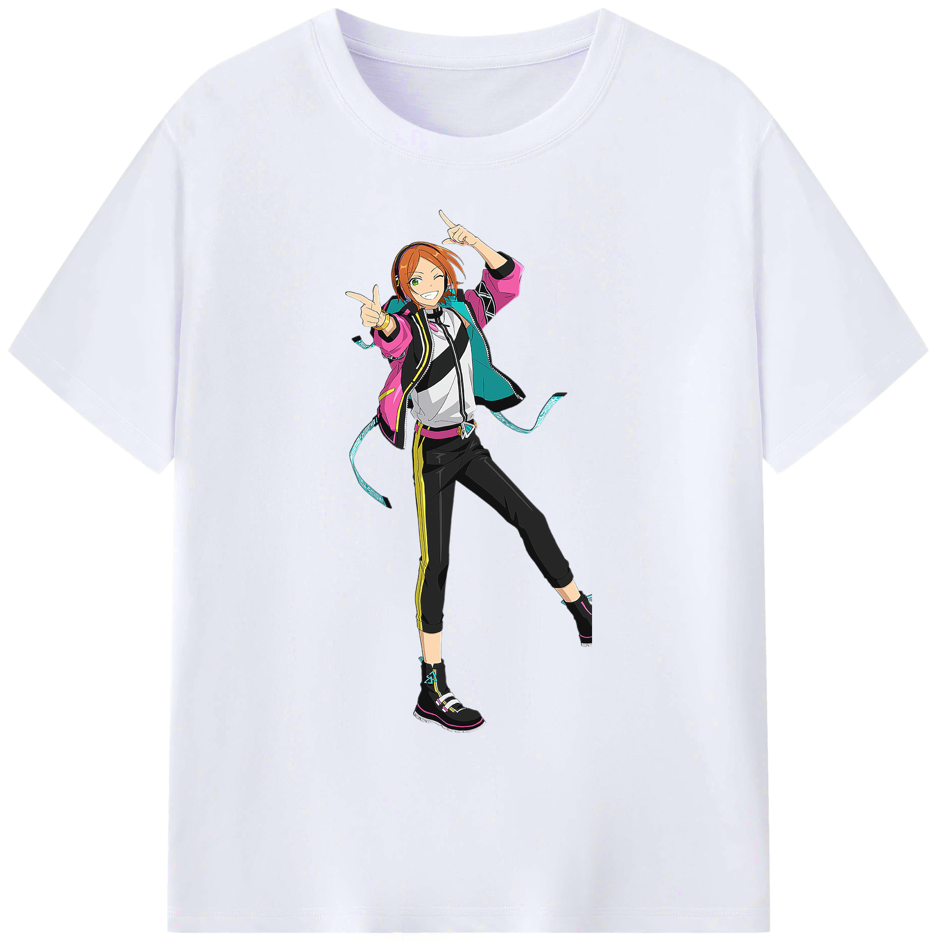 （画像用） あんさんぶるスターズ! Ensemble Stars 綿100％ メンズ半袖Tシャツ｜肌触りやわらか＆通気性