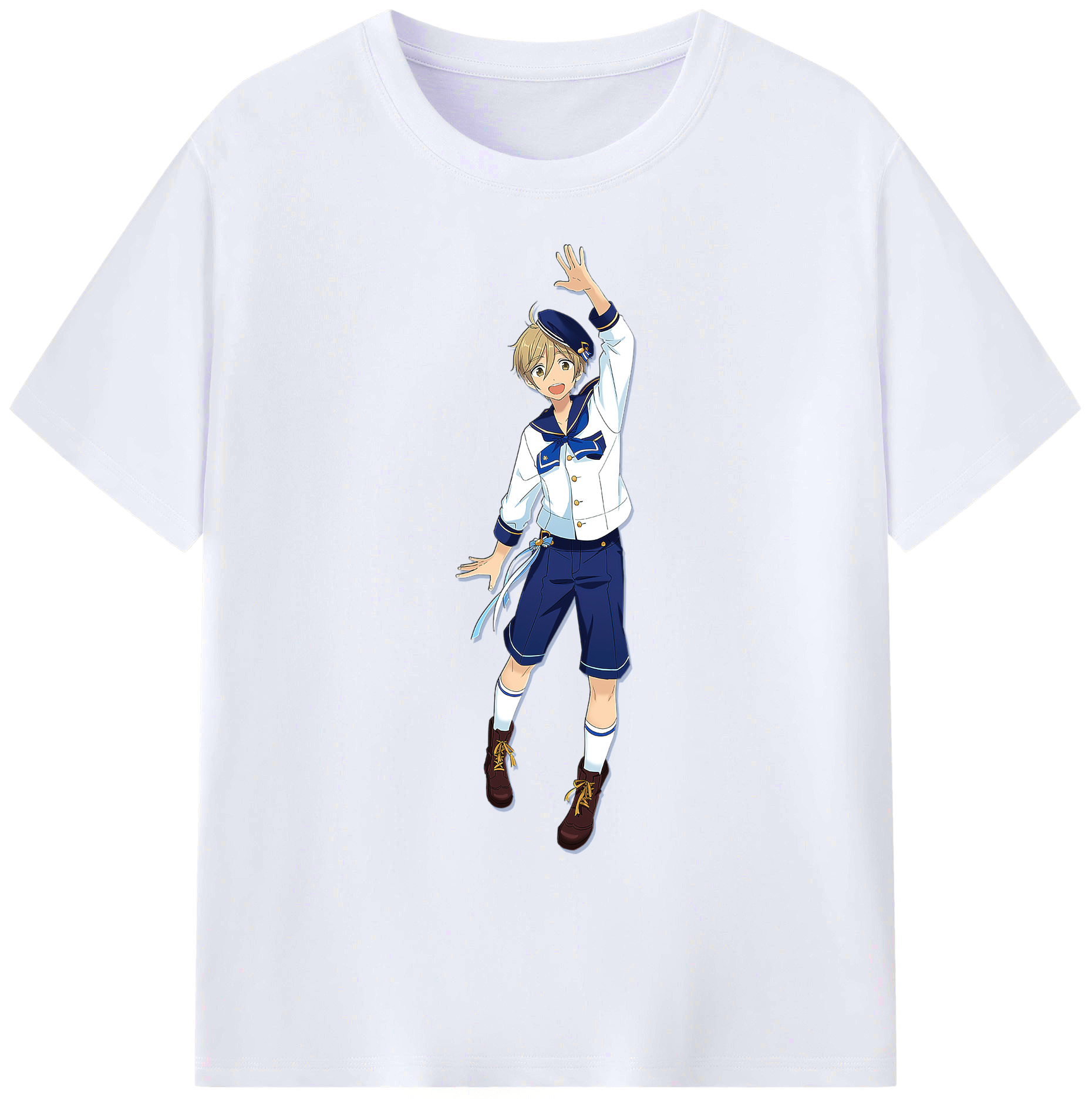 （画像用） あんさんぶるスターズ! Ensemble Stars 綿100％ メンズ半袖Tシャツ｜肌触りやわらか＆通気性