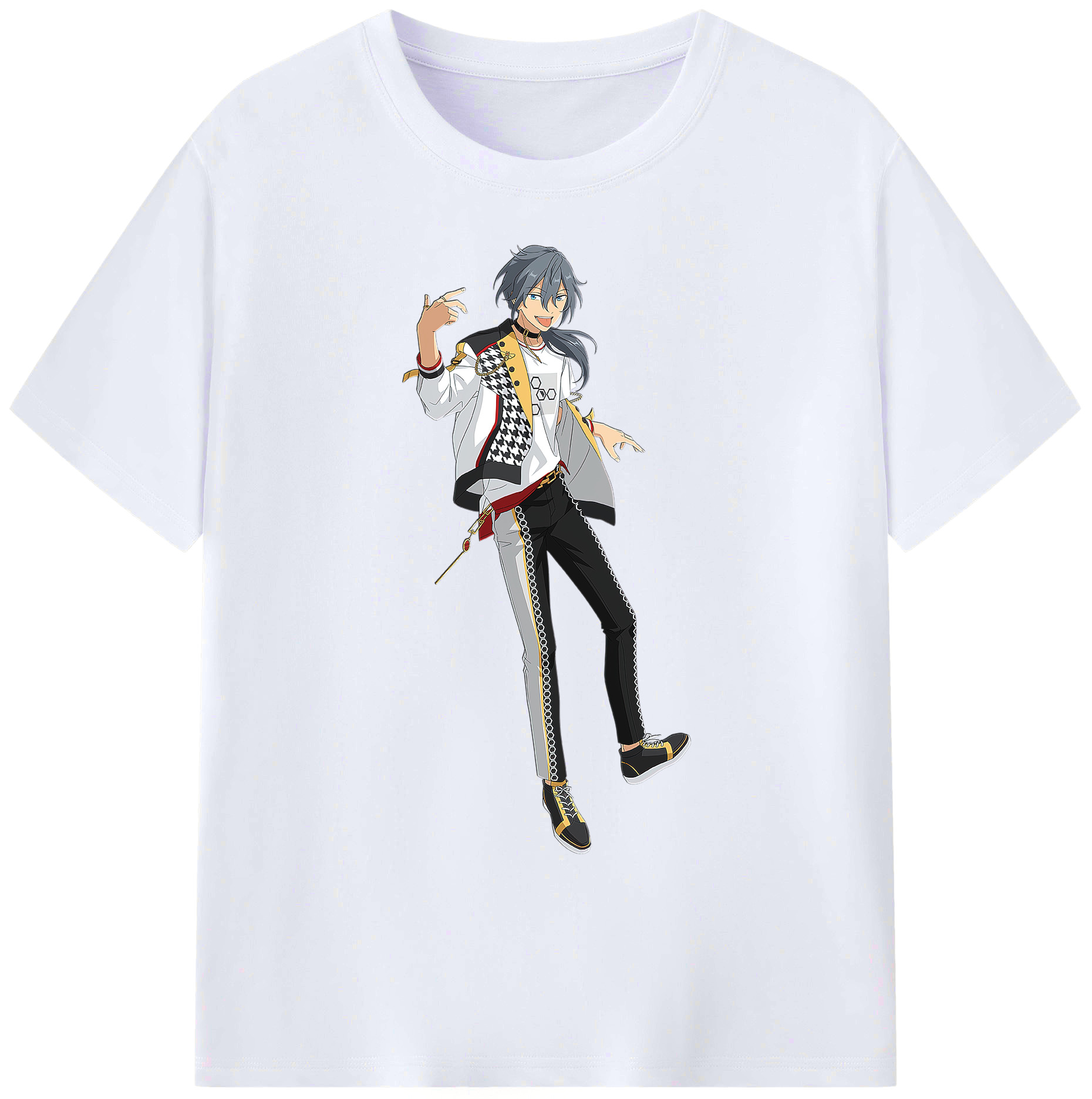 （画像用） あんさんぶるスターズ! Ensemble Stars 綿100％ メンズ半袖Tシャツ｜肌触りやわらか＆通気性