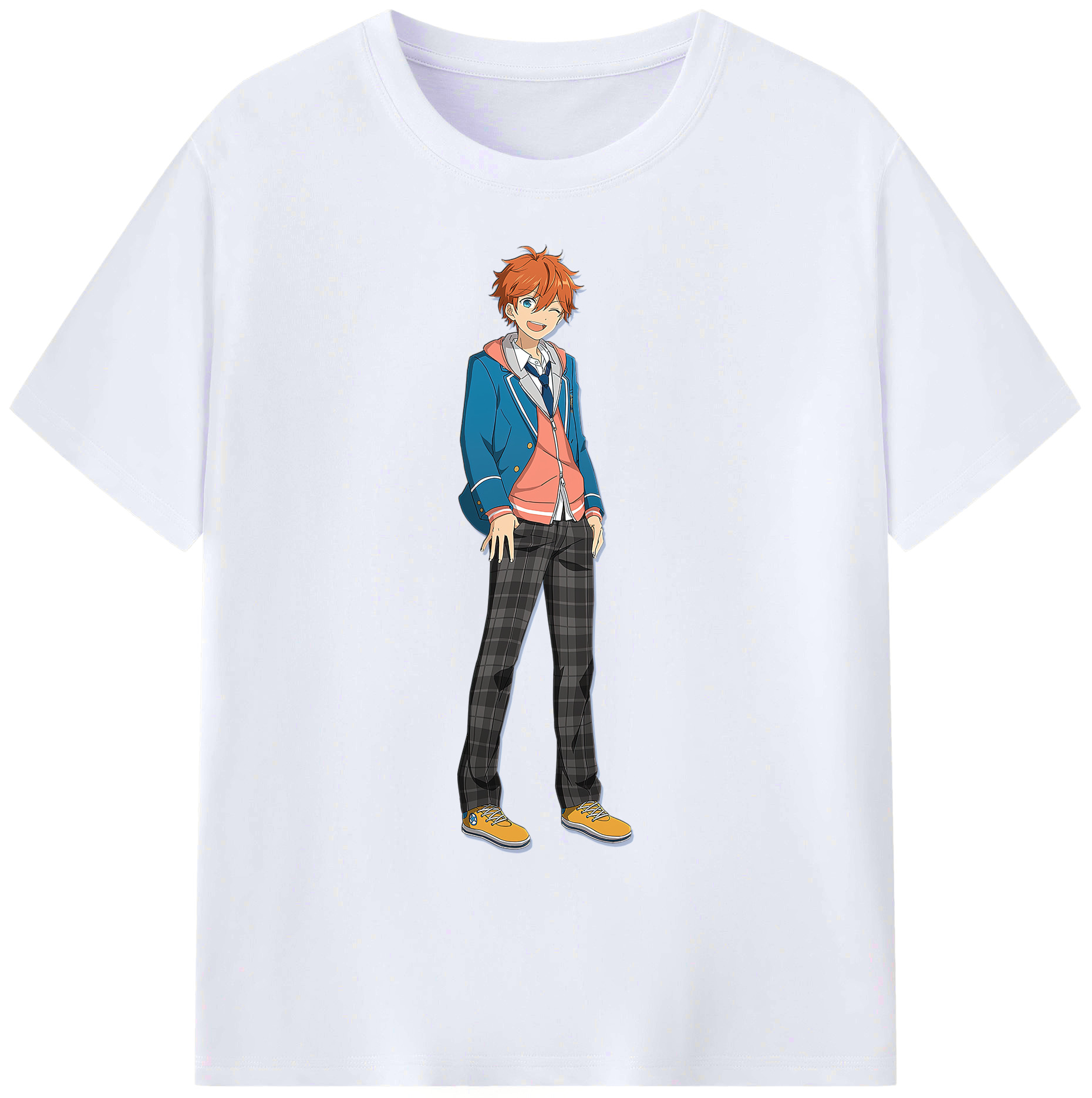 （画像用） あんさんぶるスターズ! Ensemble Stars 綿100％ メンズ半袖Tシャツ｜肌触りやわらか＆通気性