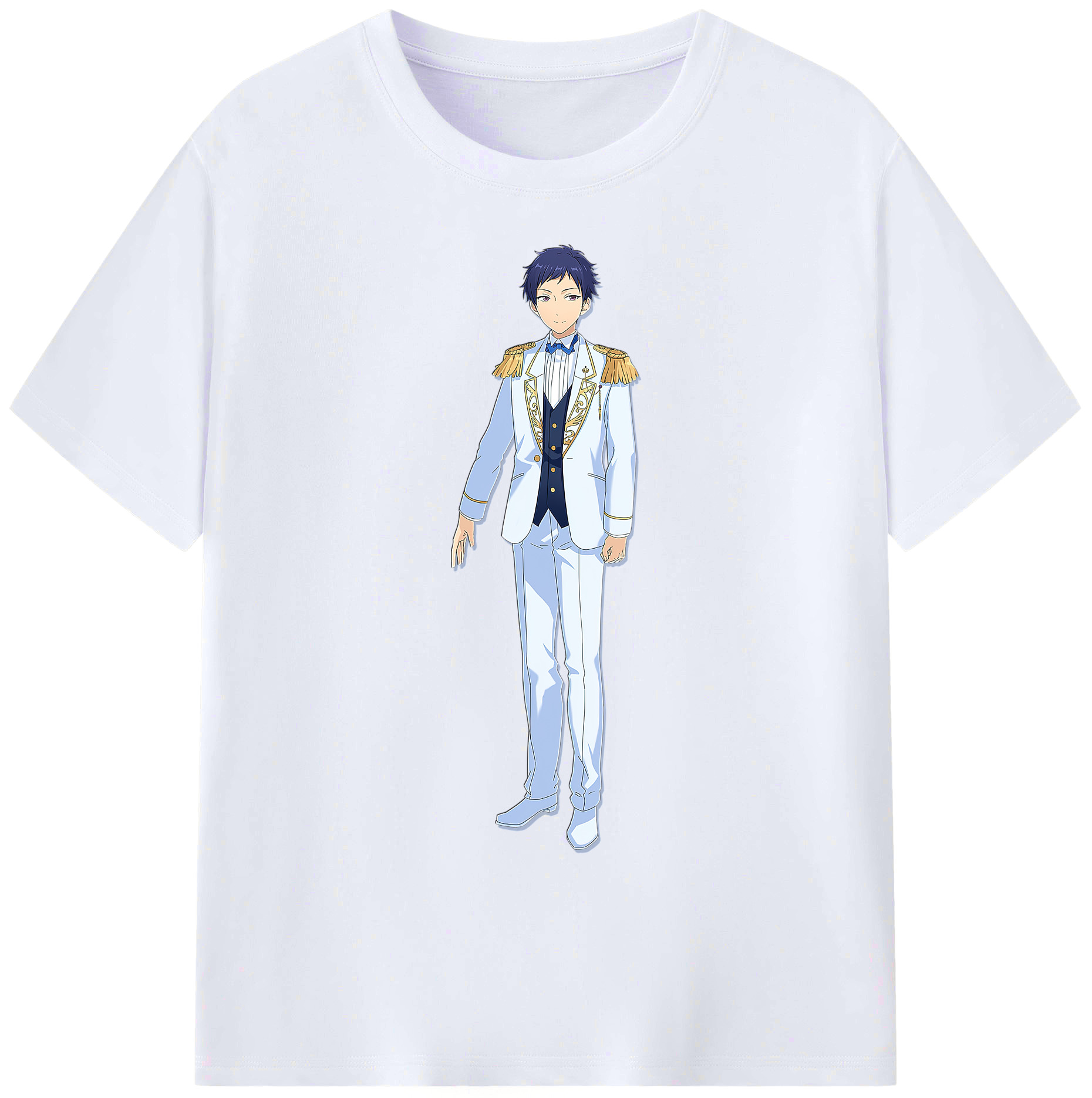 （画像用） あんさんぶるスターズ! Ensemble Stars 綿100％ メンズ半袖Tシャツ｜肌触りやわらか＆通気性