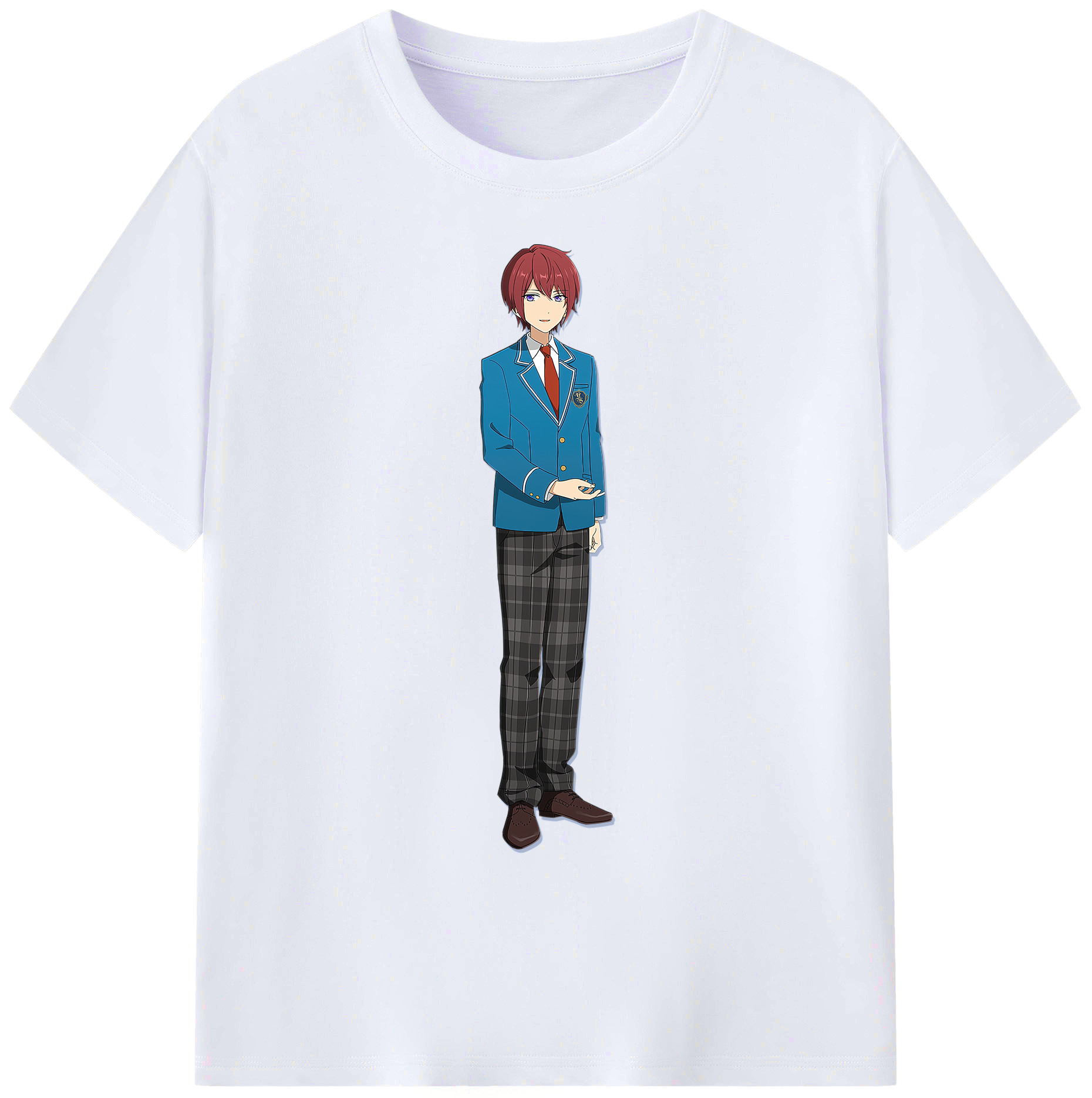 （画像用） あんさんぶるスターズ! Ensemble Stars 綿100％ メンズ半袖Tシャツ｜肌触りやわらか＆通気性