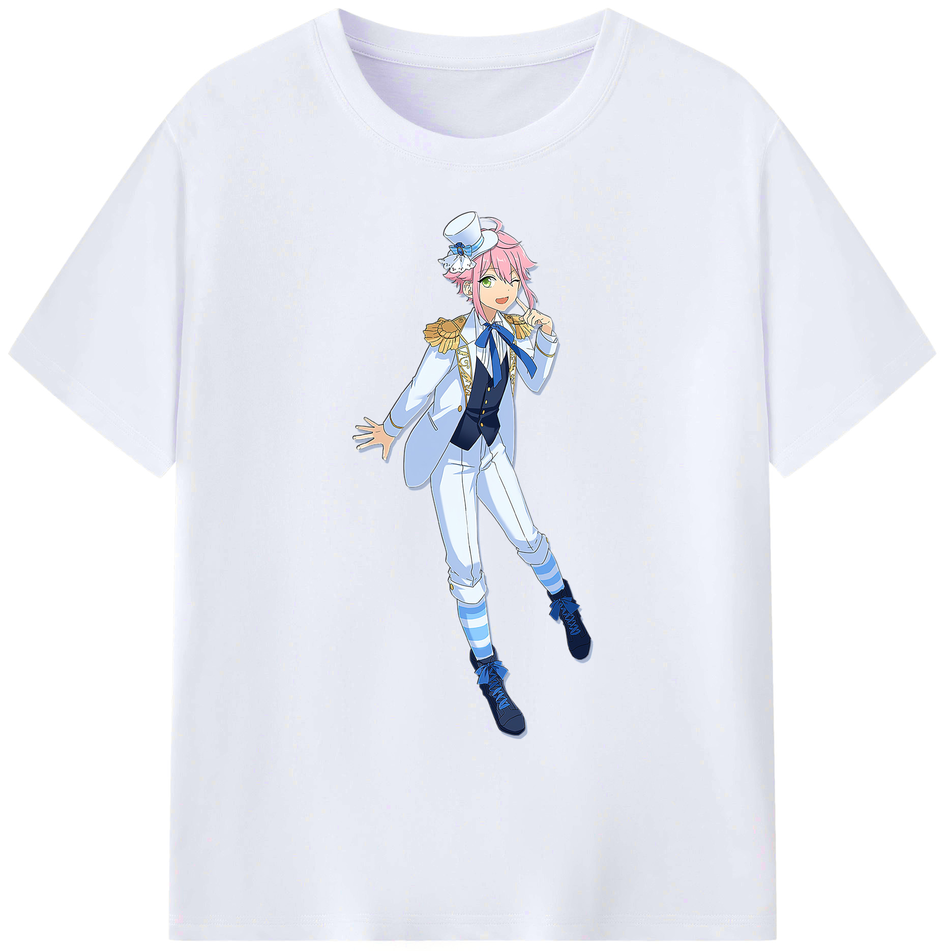 （画像用） あんさんぶるスターズ! Ensemble Stars 綿100％ メンズ半袖Tシャツ｜肌触りやわらか＆通気性