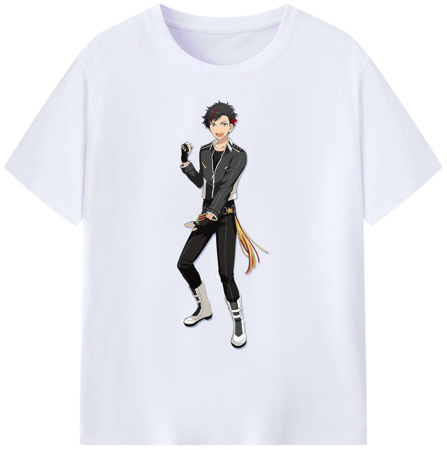 （画像用） あんさんぶるスターズ! Ensemble Stars 綿100％ メンズ半袖Tシャツ｜肌触りやわらか＆通気性