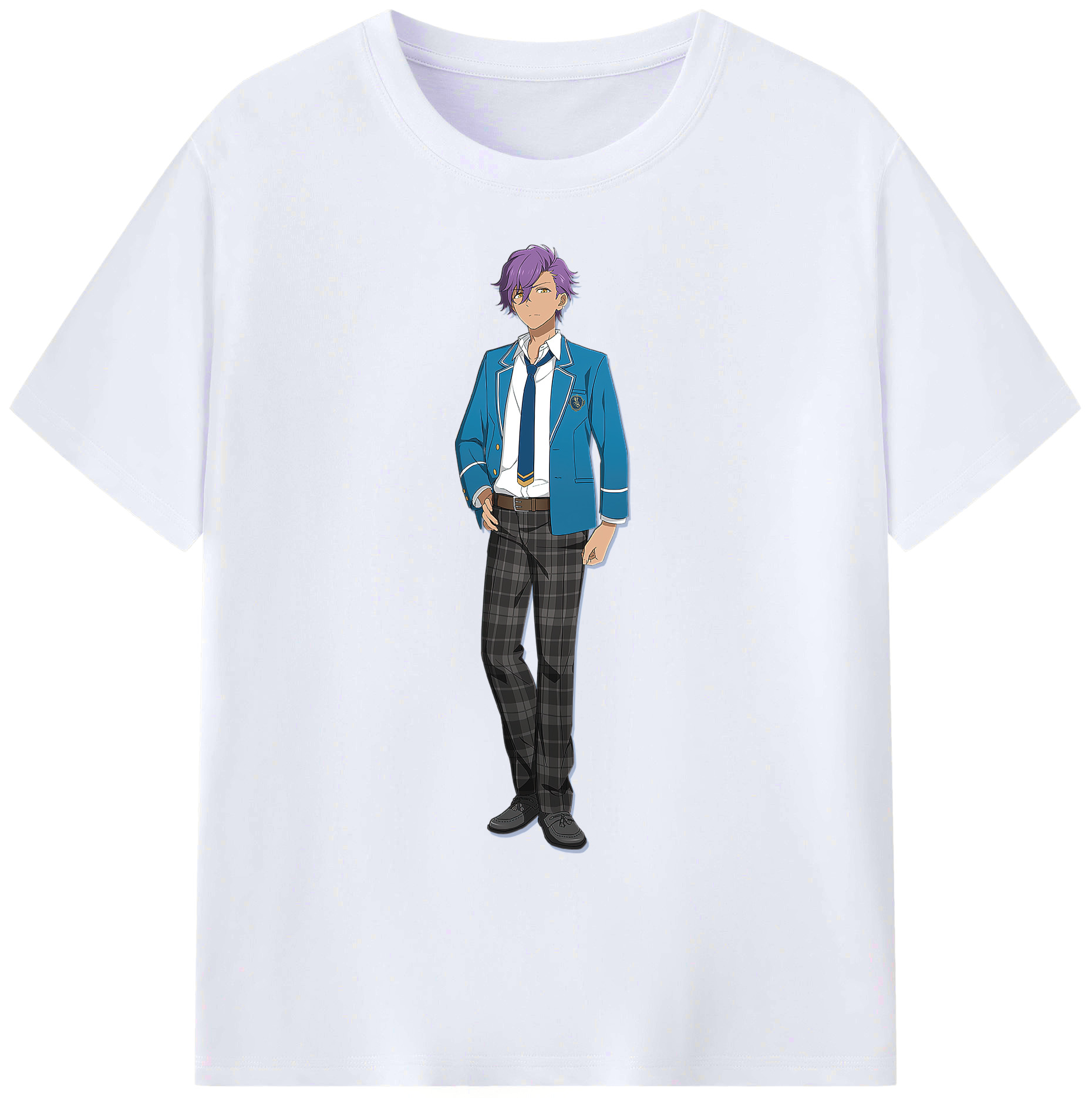 （画像用） あんさんぶるスターズ! Ensemble Stars 綿100％ メンズ半袖Tシャツ｜肌触りやわらか＆通気性