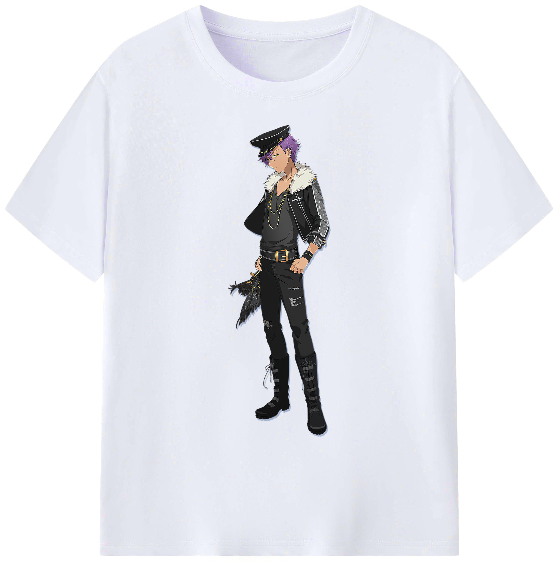 （画像用） あんさんぶるスターズ! Ensemble Stars 綿100％ メンズ半袖Tシャツ｜肌触りやわらか＆通気性