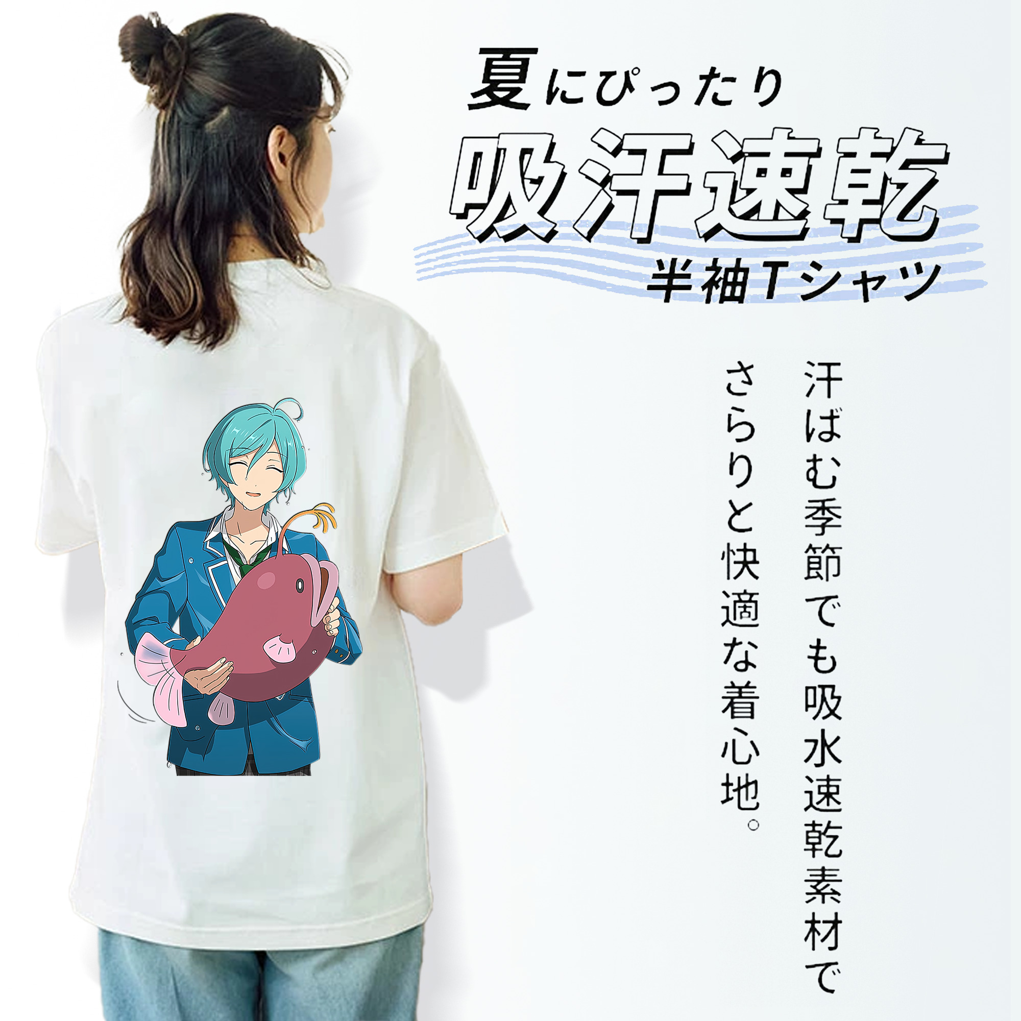 あんさんぶるスターズ! Ensemble Stars レディース半袖Tシャツ(バックプリント)
