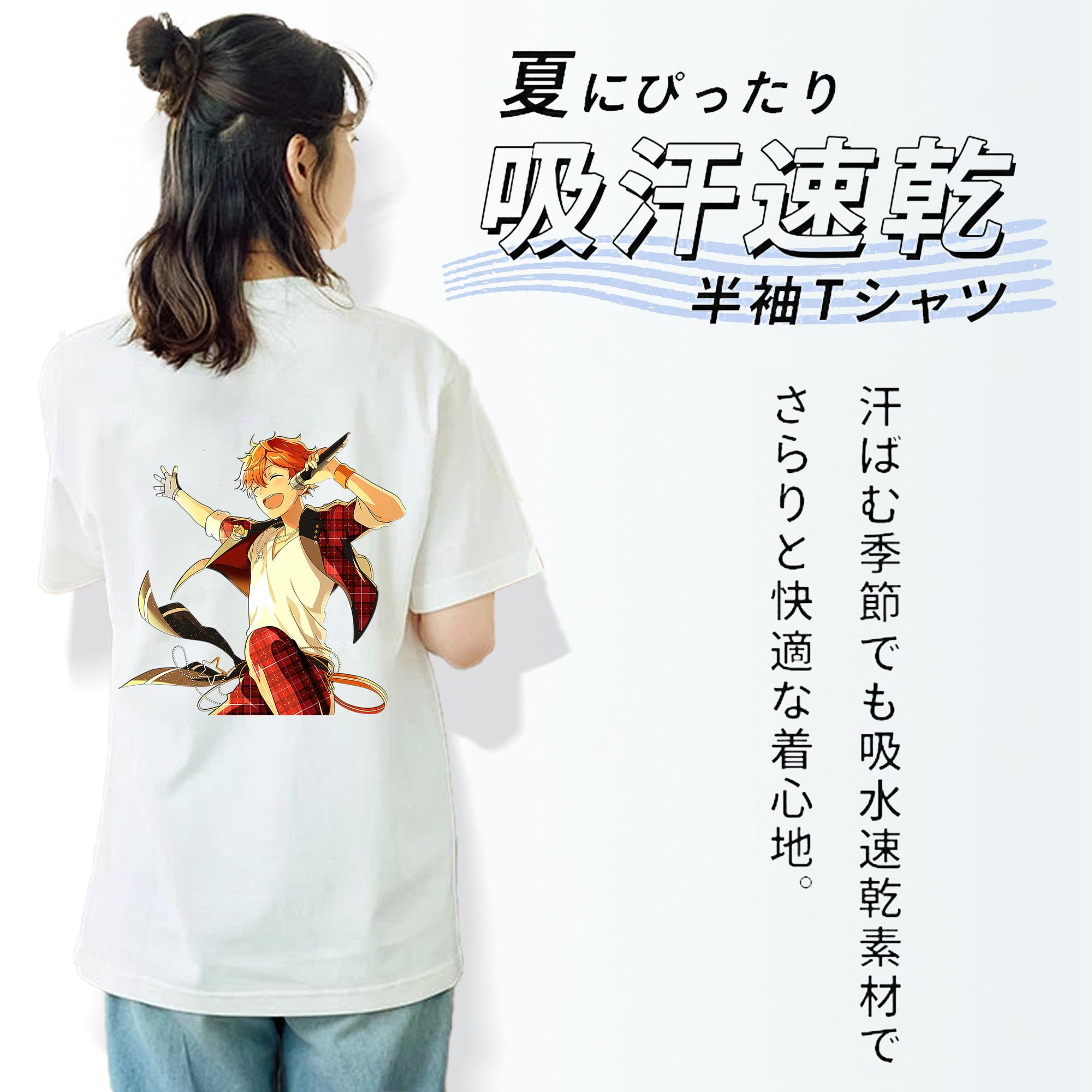 あんさんぶるスターズ! Ensemble Stars レディース半袖Tシャツ(バックプリント)