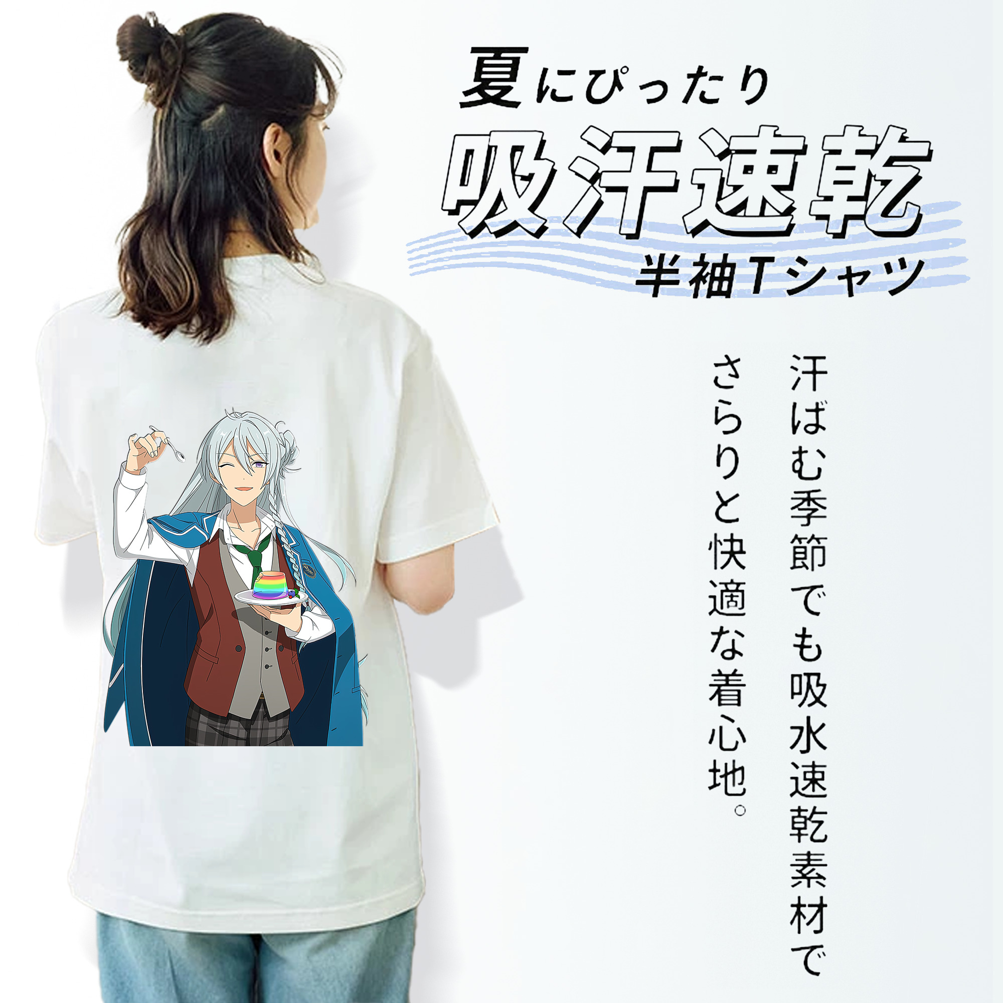 あんさんぶるスターズ! Ensemble Stars レディース半袖Tシャツ(バックプリント)