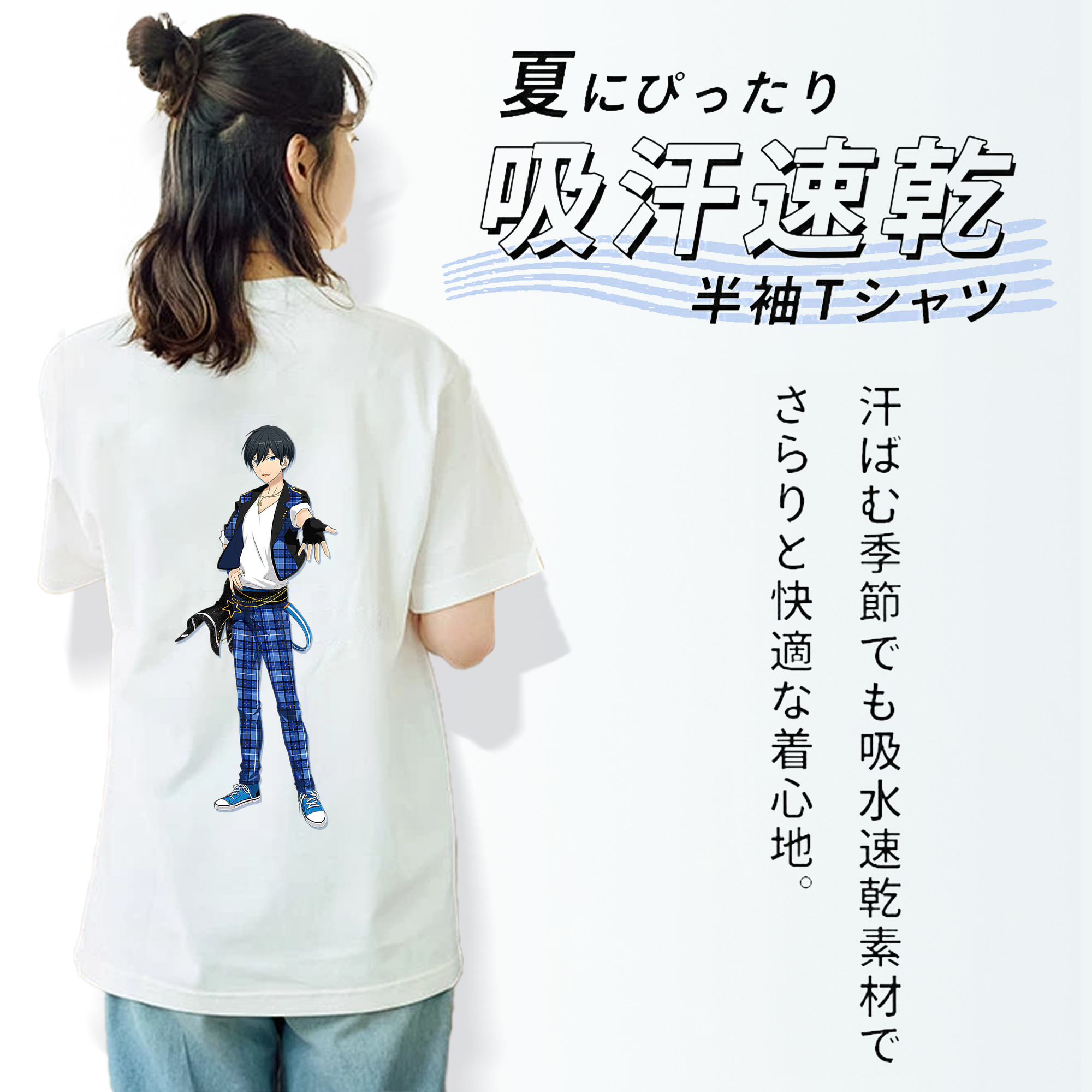 あんさんぶるスターズ! Ensemble Stars レディース半袖Tシャツ(バックプリント)