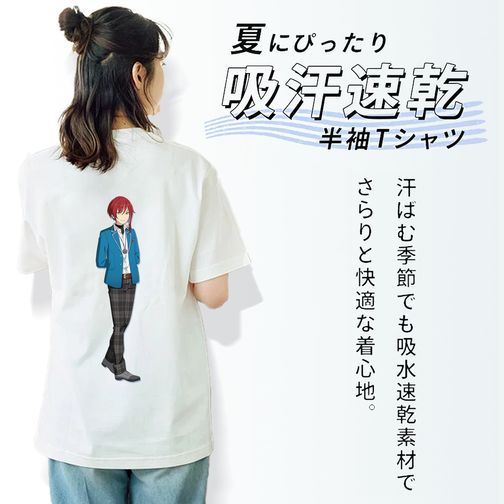あんさんぶるスターズ! Ensemble Stars レディース半袖Tシャツ(バックプリント)