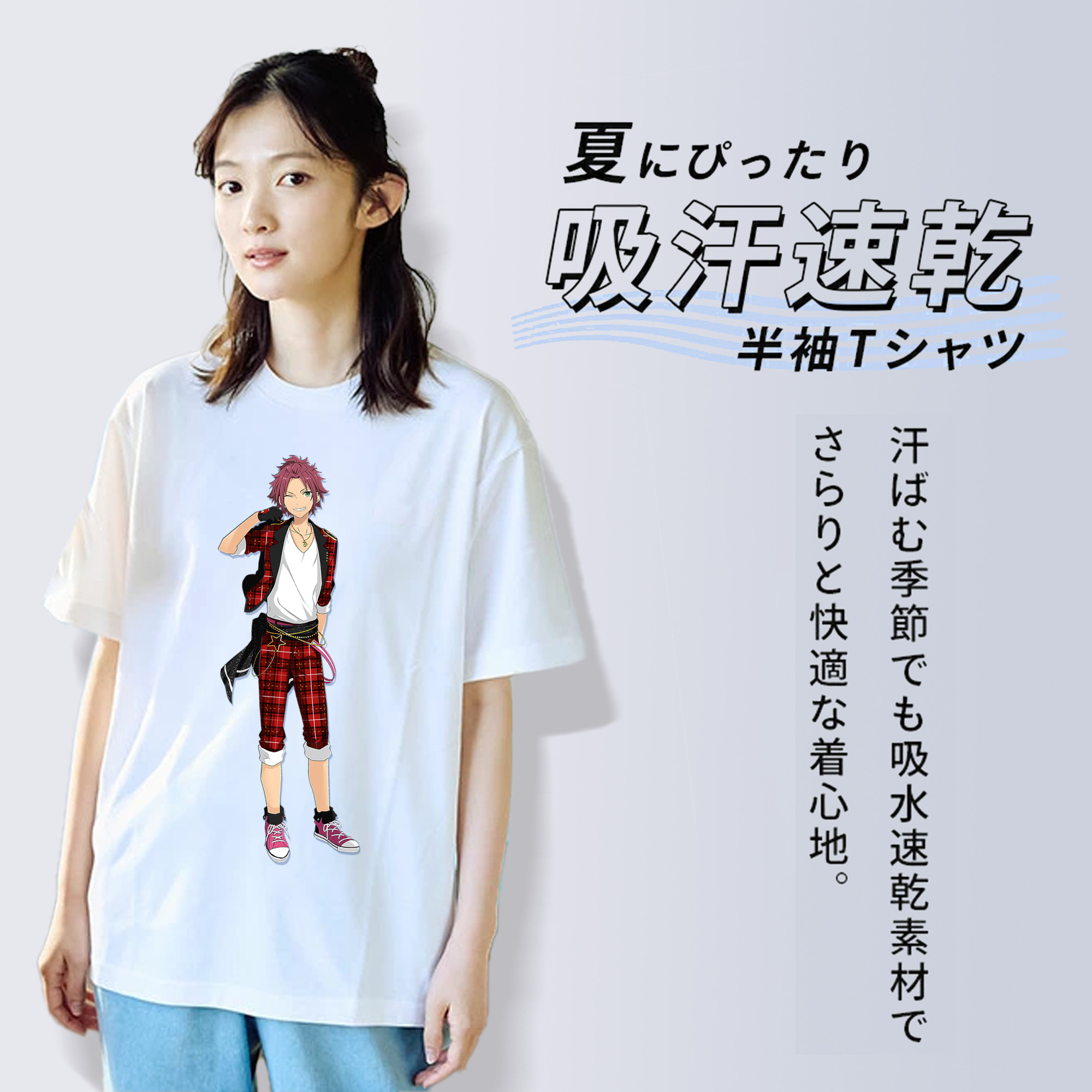 あんさんぶるスターズ! Ensemble Stars レディースカジュアルプリントTシャツ（綿100％）