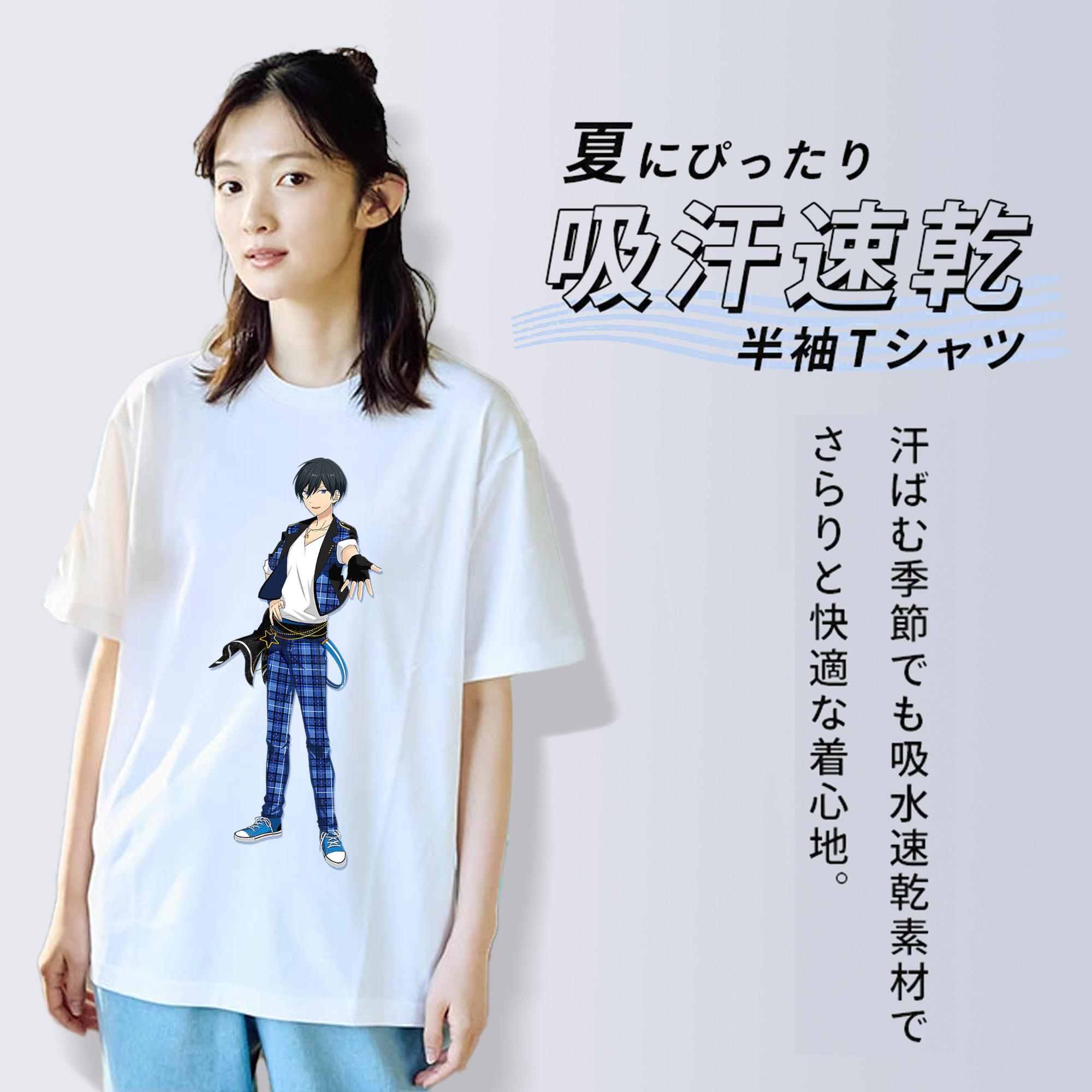 あんさんぶるスターズ! Ensemble Stars レディースカジュアルプリントTシャツ（綿100％）