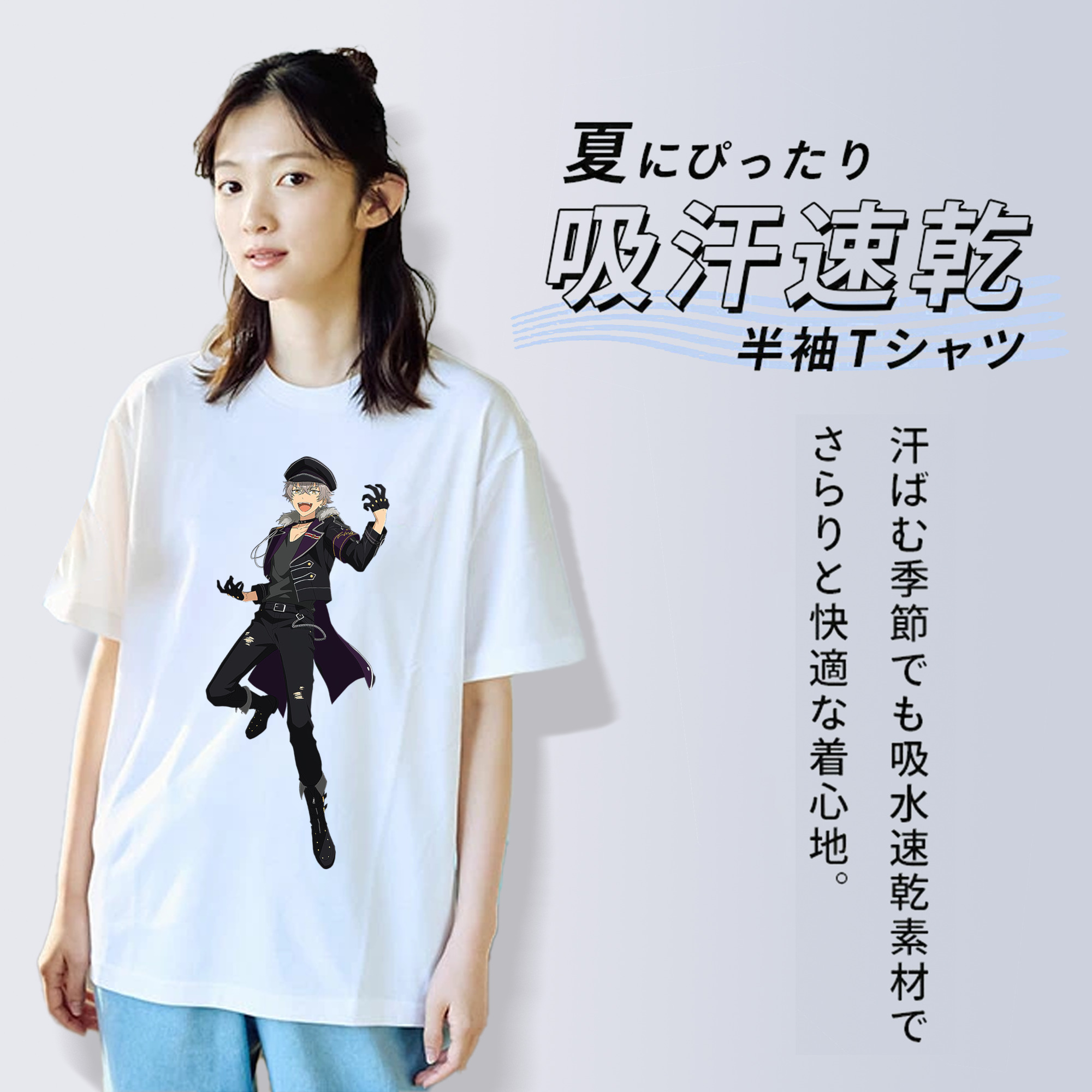 あんさんぶるスターズ! Ensemble Stars レディースカジュアルプリントTシャツ（綿100％）