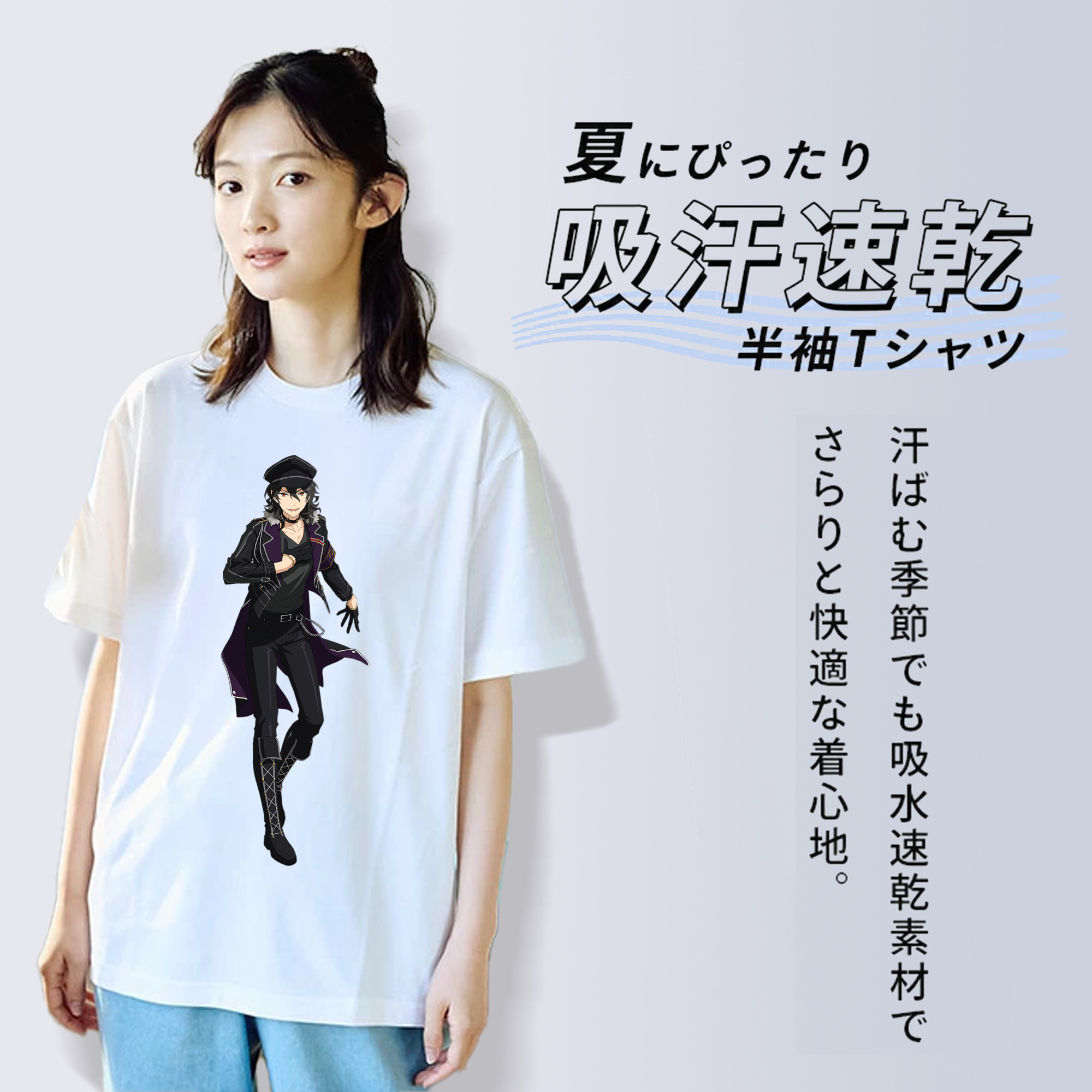あんさんぶるスターズ! Ensemble Stars レディースカジュアルプリントTシャツ（綿100％）