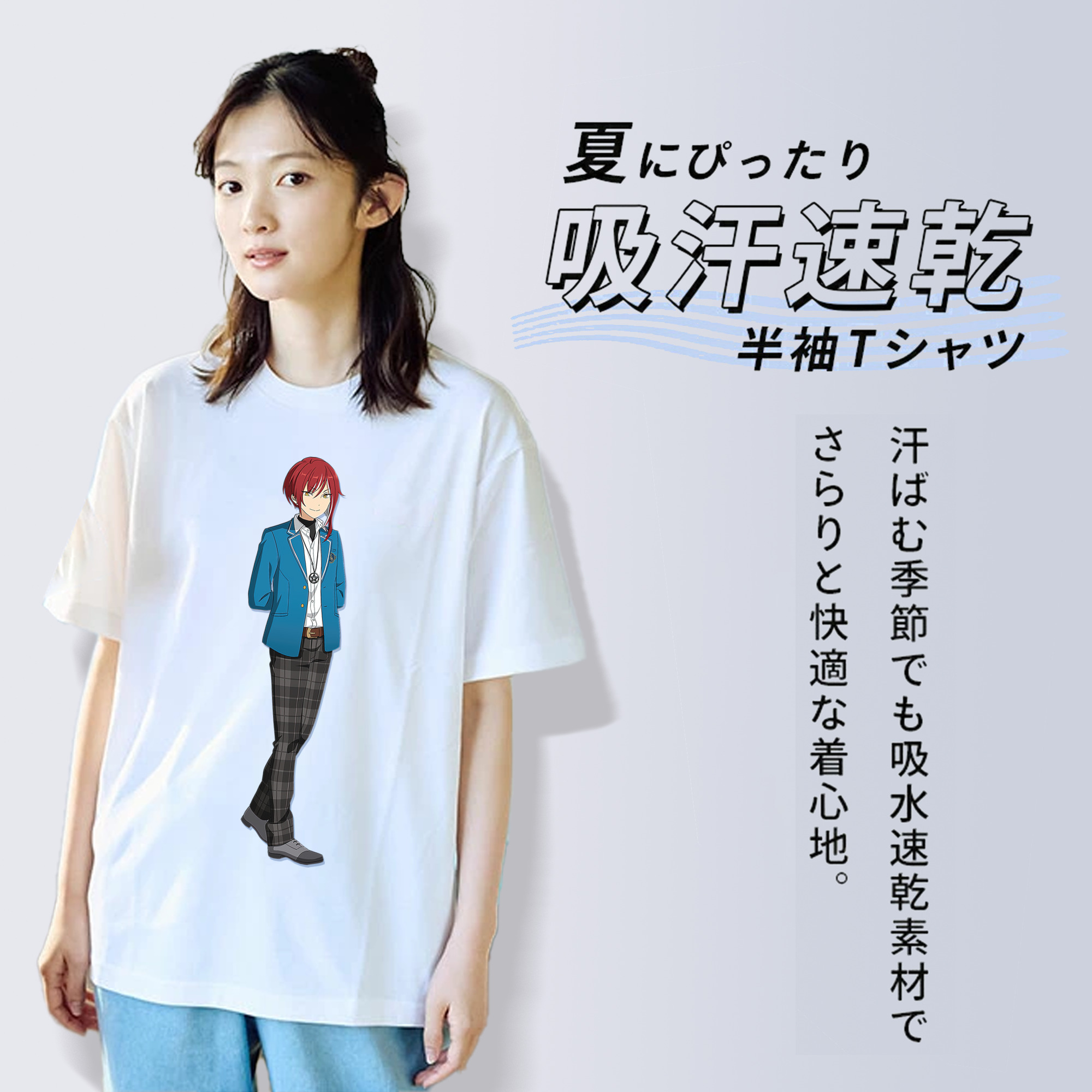 あんさんぶるスターズ! Ensemble Stars レディースカジュアルプリントTシャツ（綿100％）
