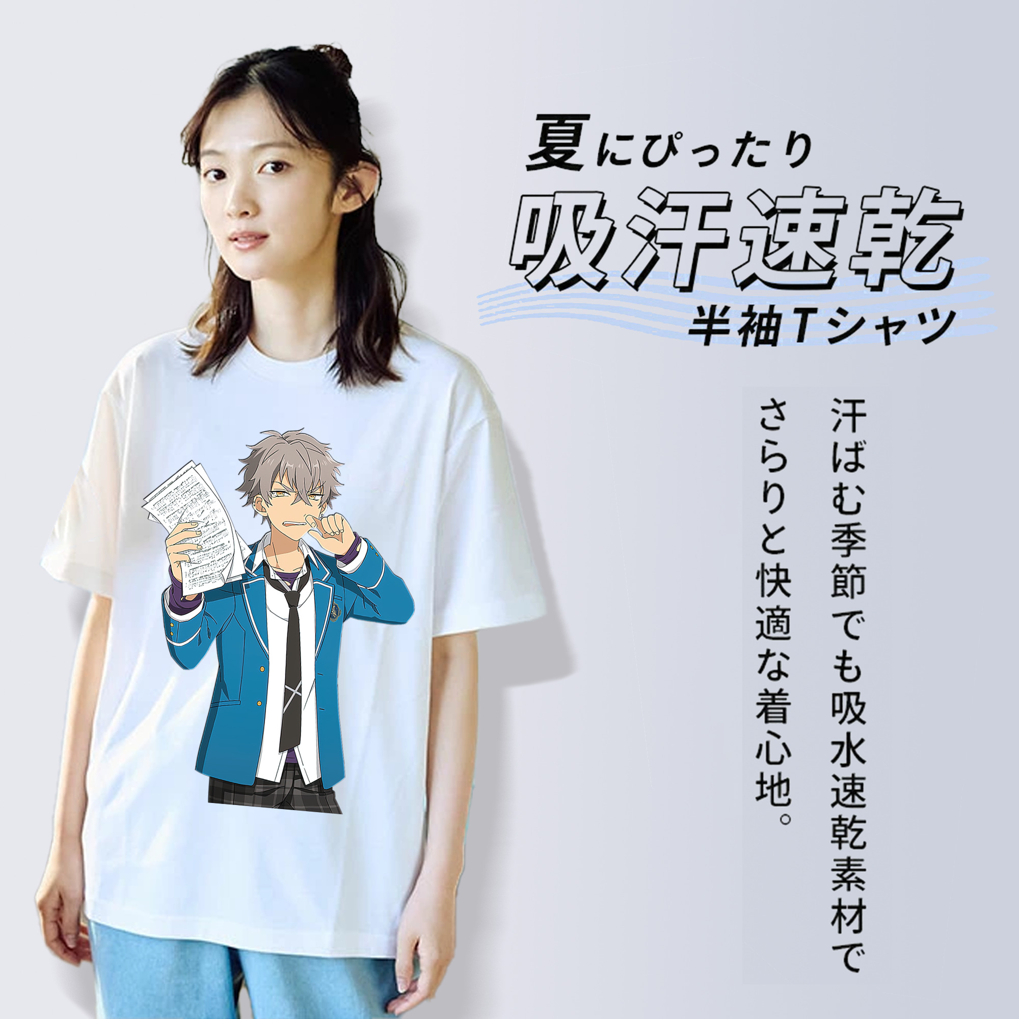 あんさんぶるスターズ! Ensemble Stars レディースカジュアルプリントTシャツ（綿100％）