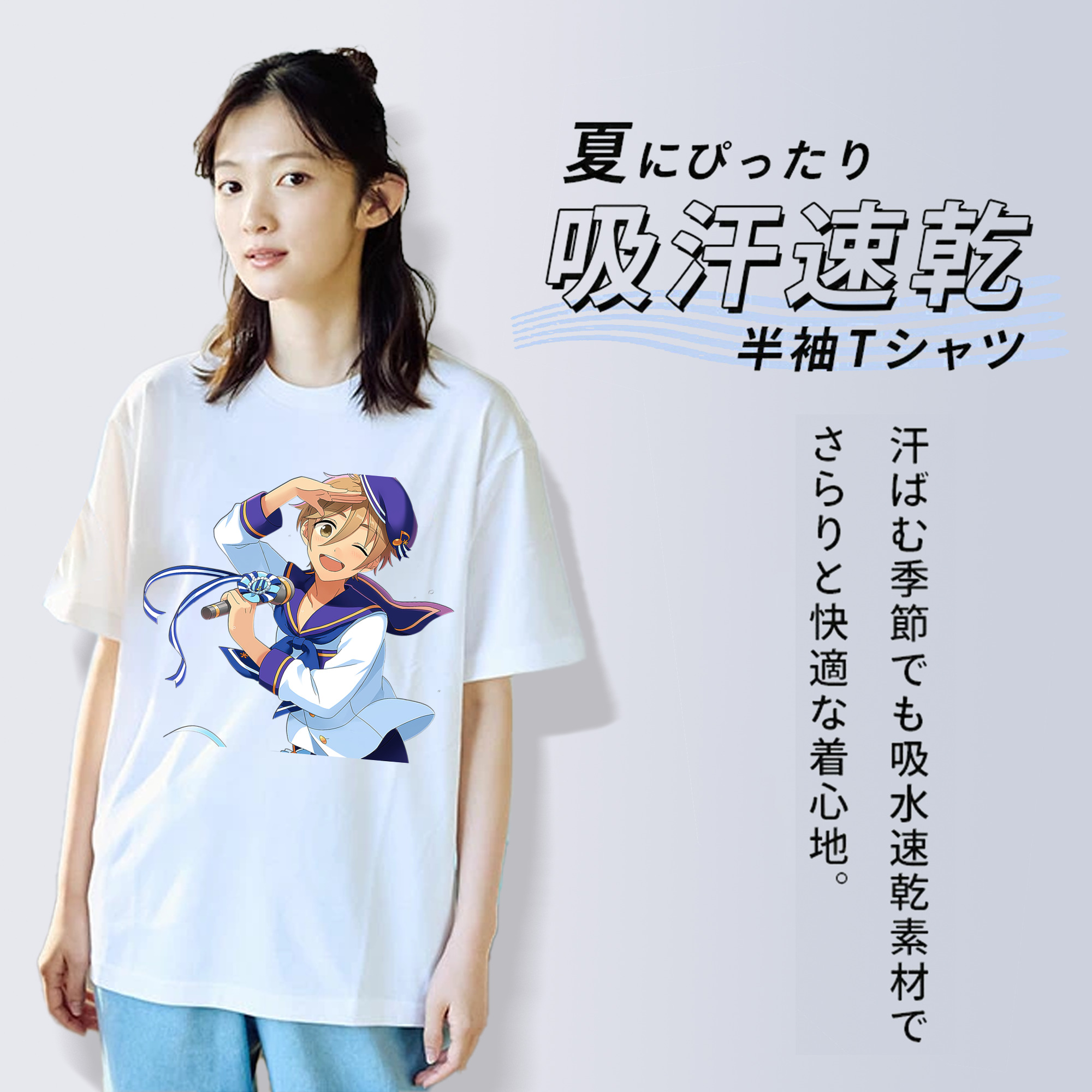 あんさんぶるスターズ! Ensemble Stars レディースカジュアルプリントTシャツ（綿100％）