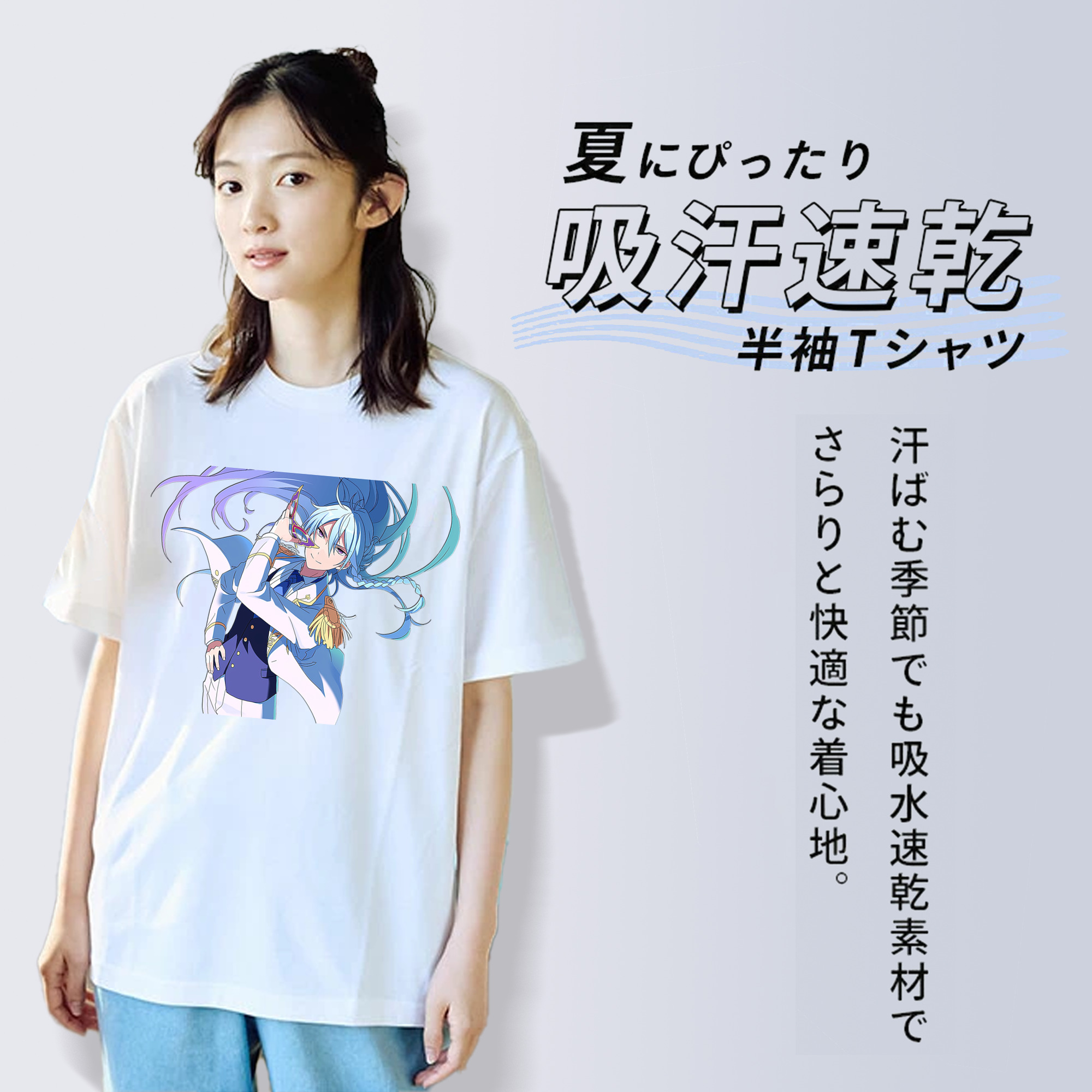 あんさんぶるスターズ! Ensemble Stars レディースカジュアルプリントTシャツ（綿100％）