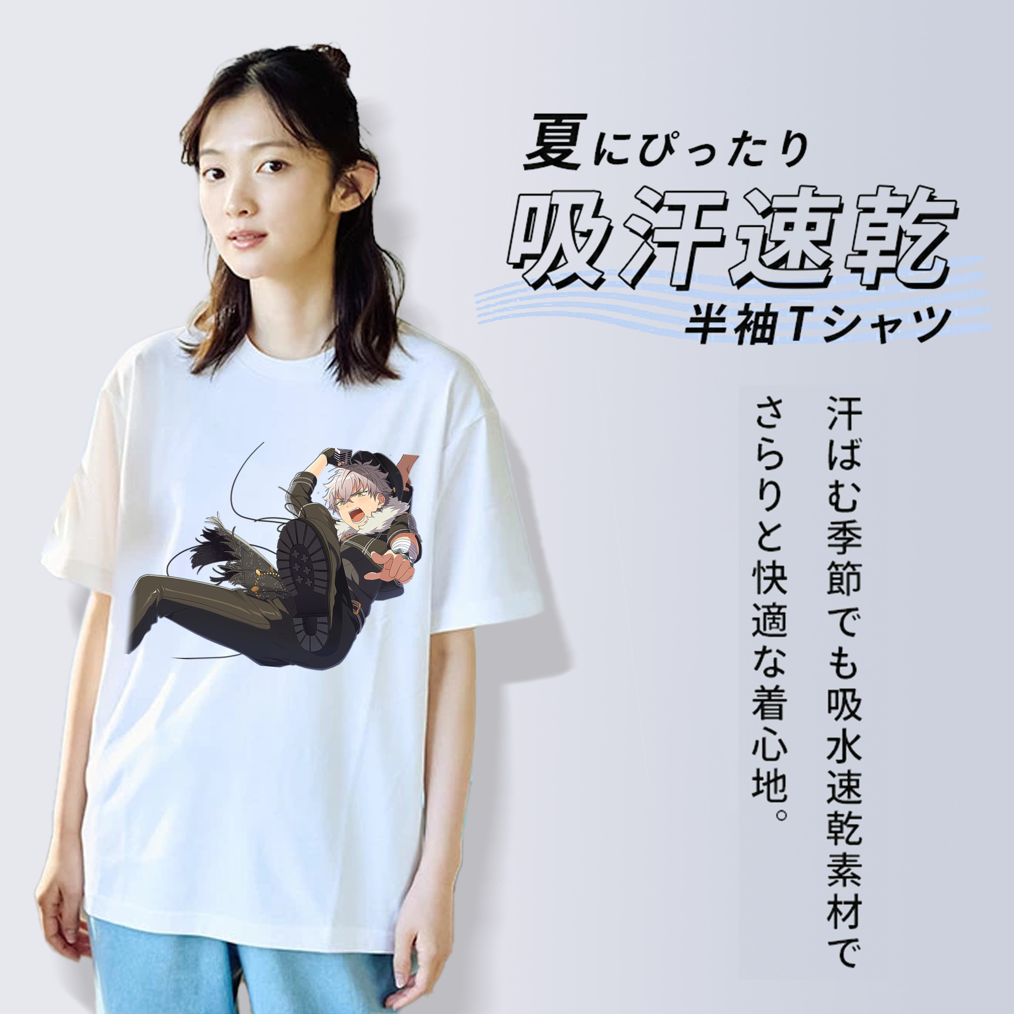 あんさんぶるスターズ! Ensemble Stars レディースカジュアルプリントTシャツ（綿100％）