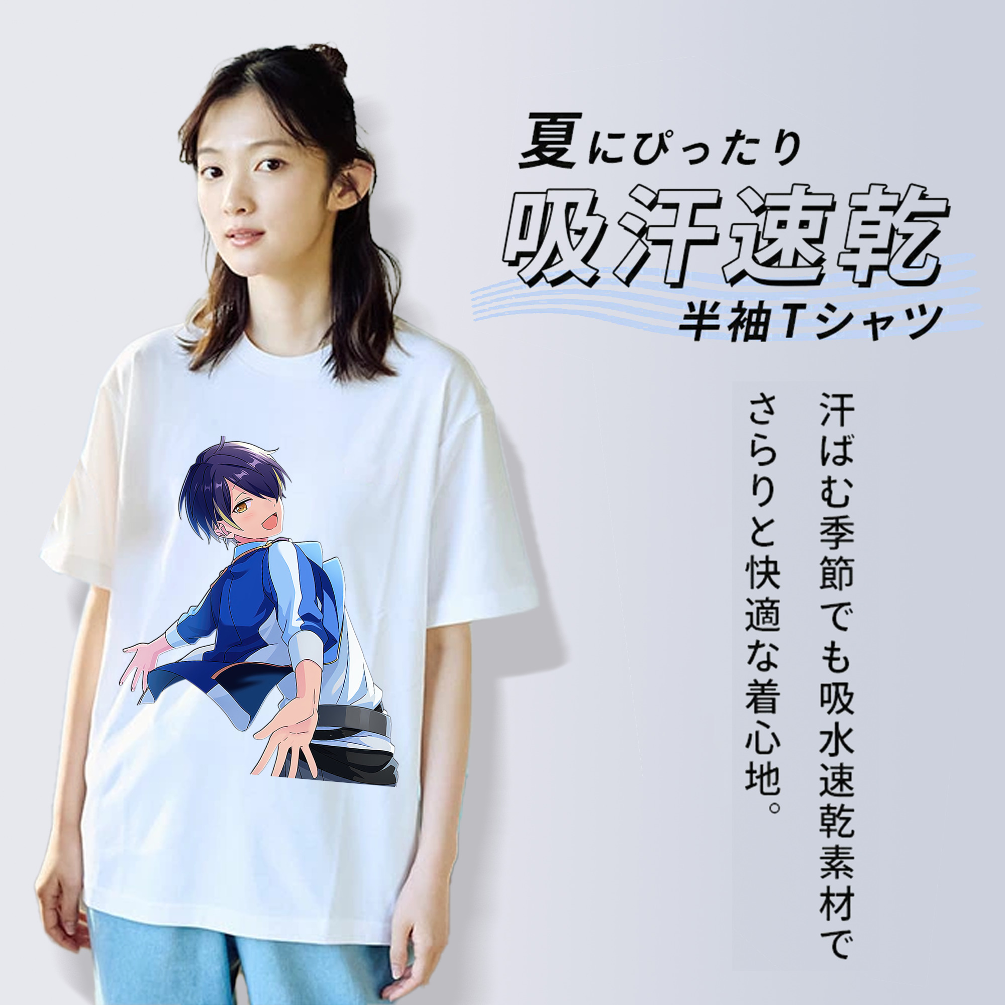 あんさんぶるスターズ! Ensemble Stars レディースカジュアルプリントTシャツ（綿100％）