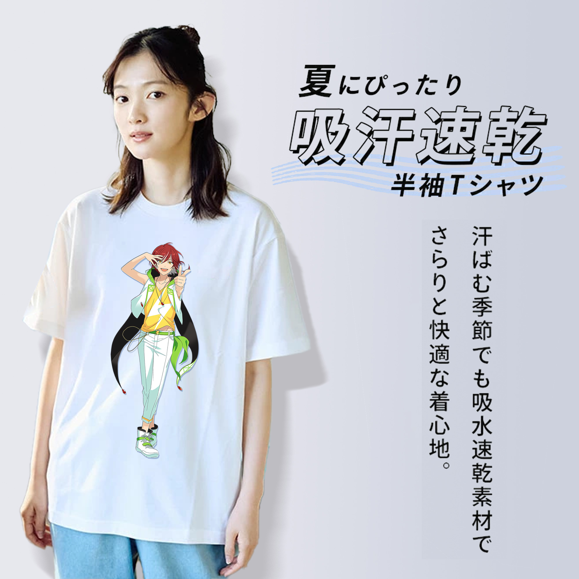 あんさんぶるスターズ! Ensemble Stars レディースカジュアルプリントTシャツ（綿100％）