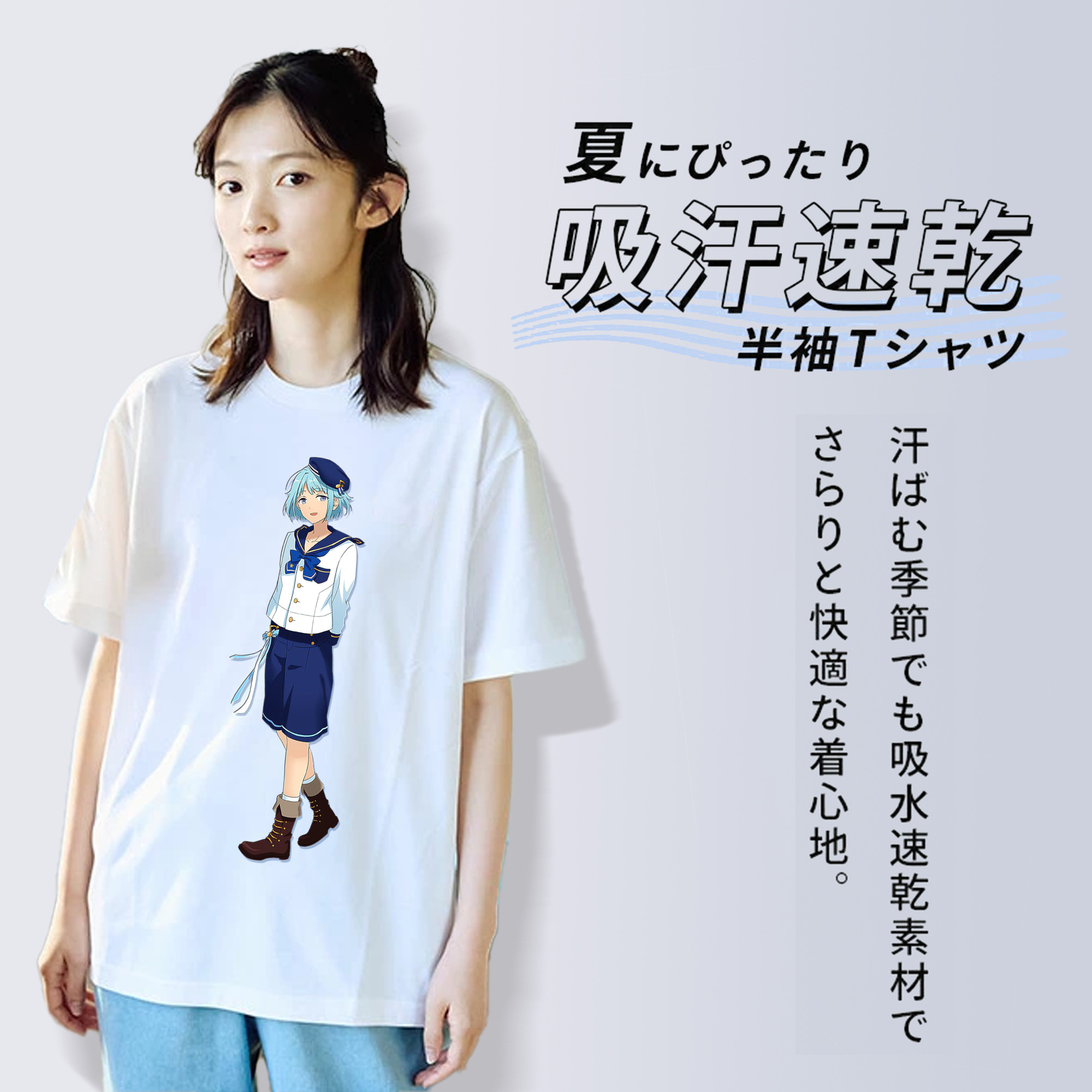 あんさんぶるスターズ! Ensemble Stars レディースカジュアルプリントTシャツ（綿100％）