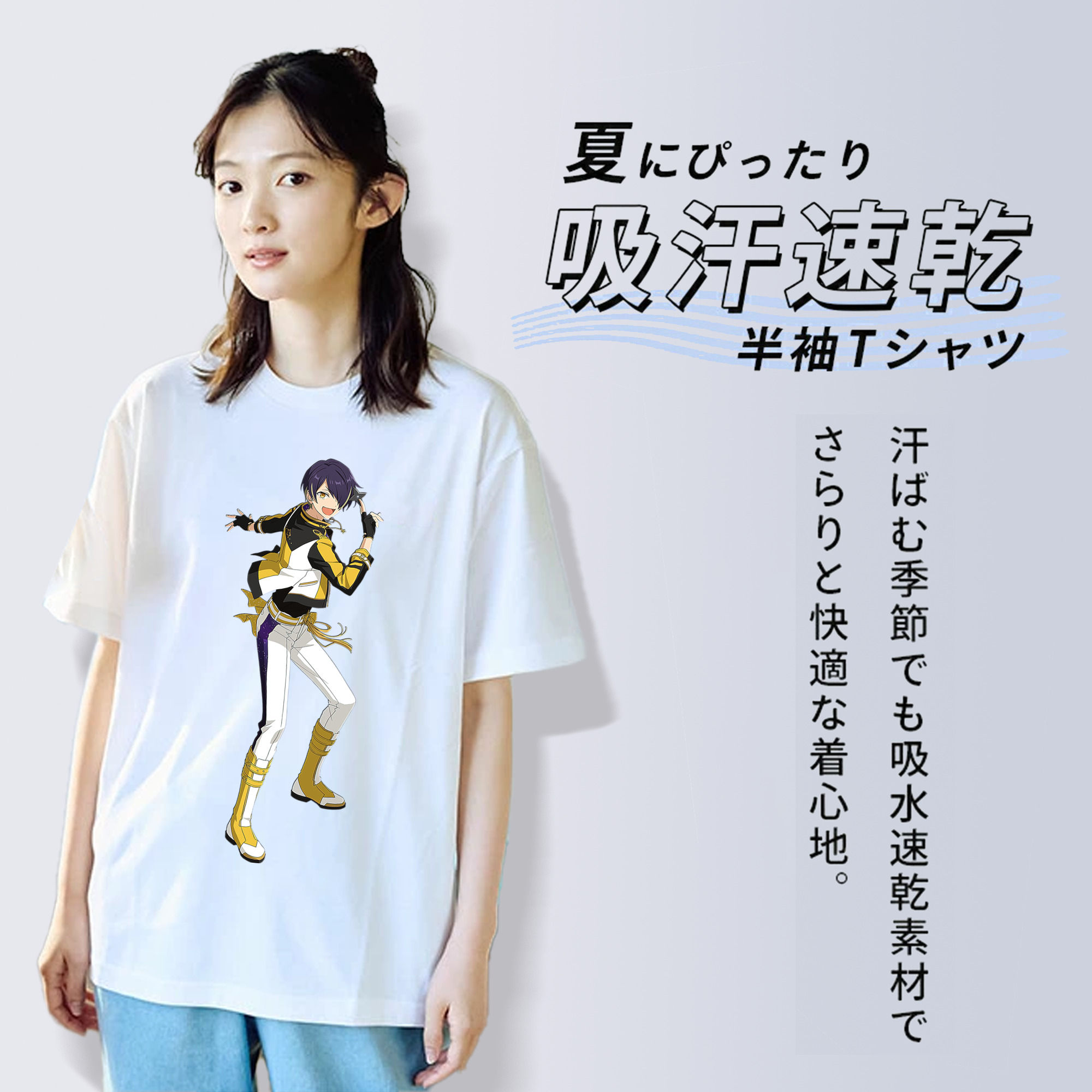 あんさんぶるスターズ! Ensemble Stars レディースカジュアルプリントTシャツ（綿100％）