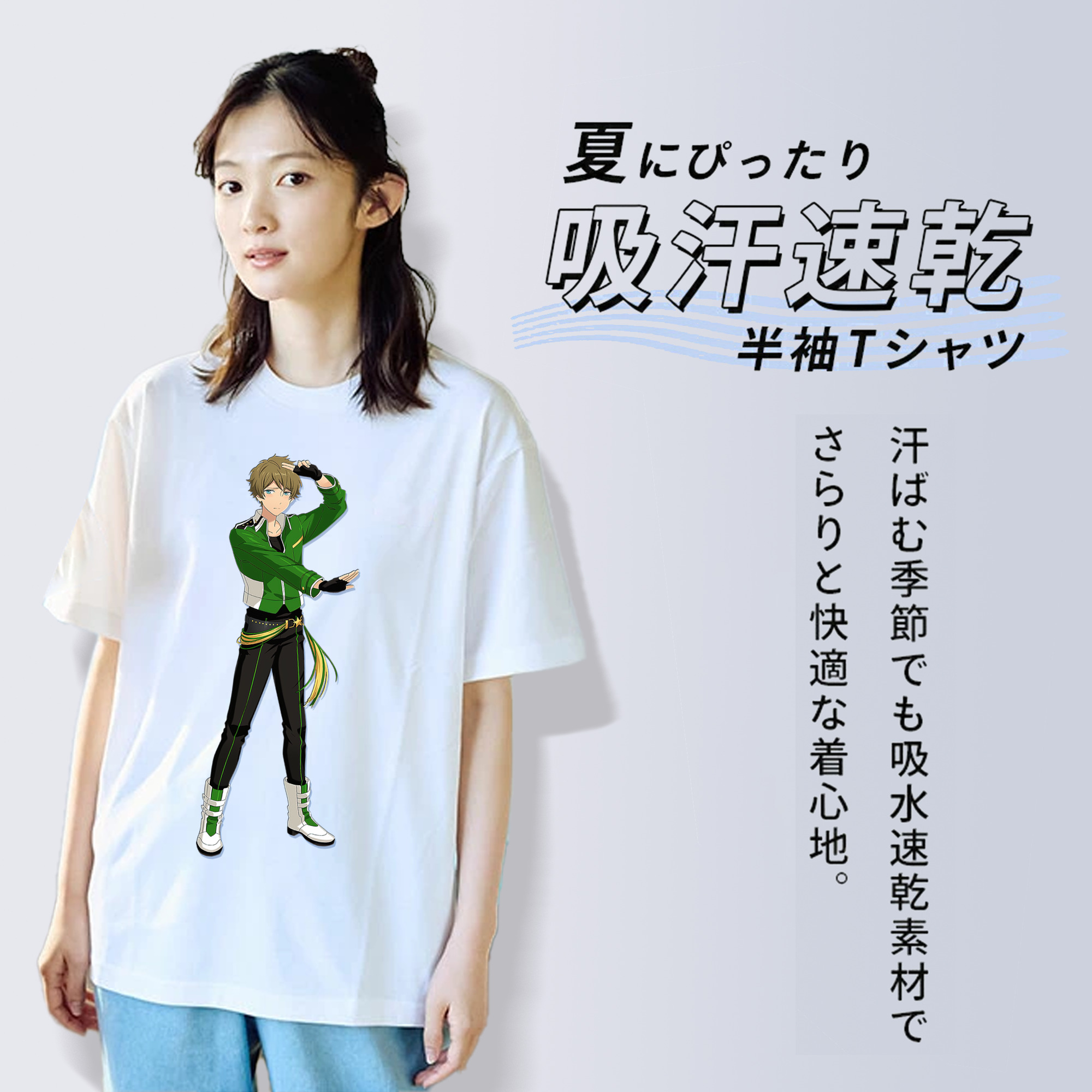 あんさんぶるスターズ! Ensemble Stars レディースカジュアルプリントTシャツ（綿100％）