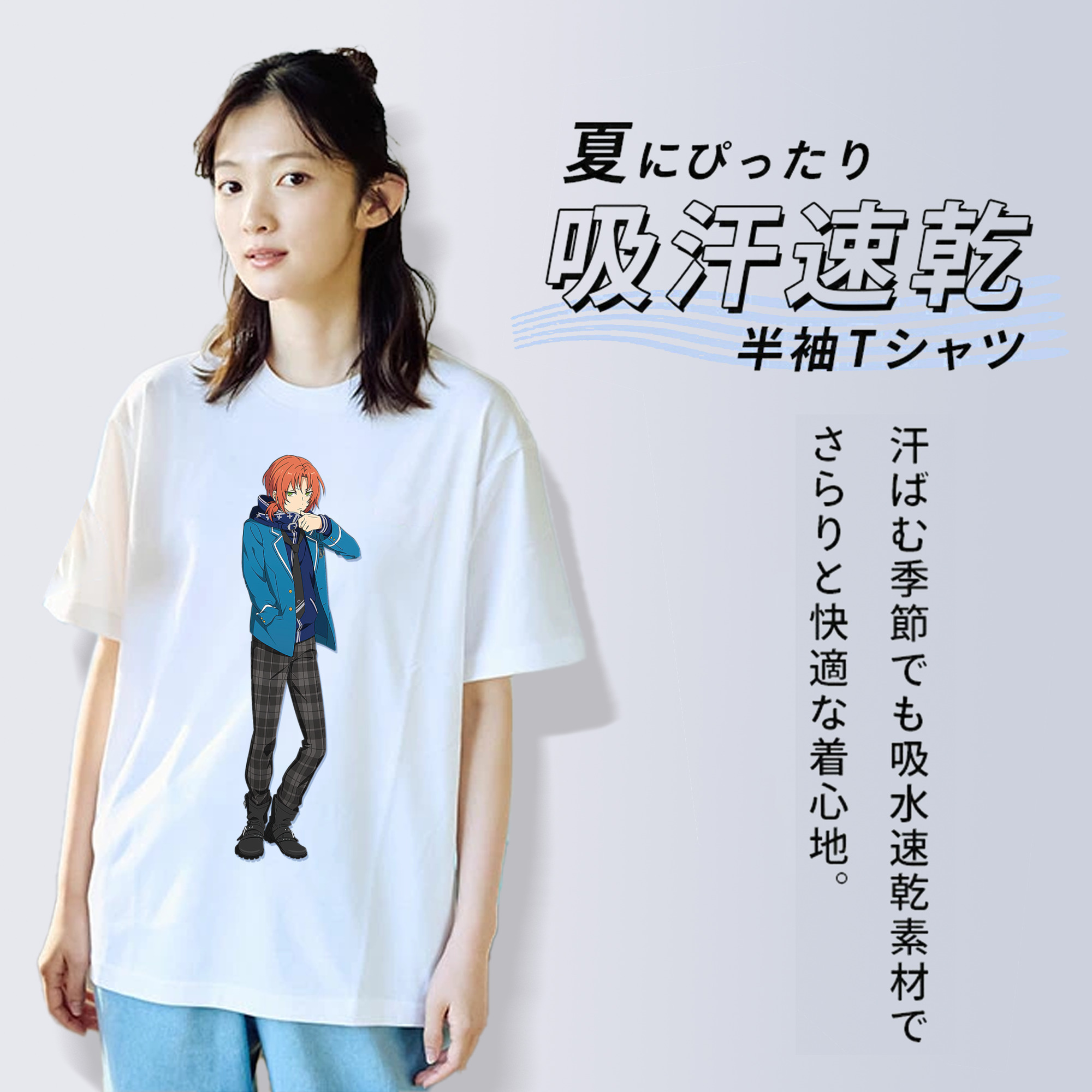 あんさんぶるスターズ! Ensemble Stars レディースカジュアルプリントTシャツ（綿100％）