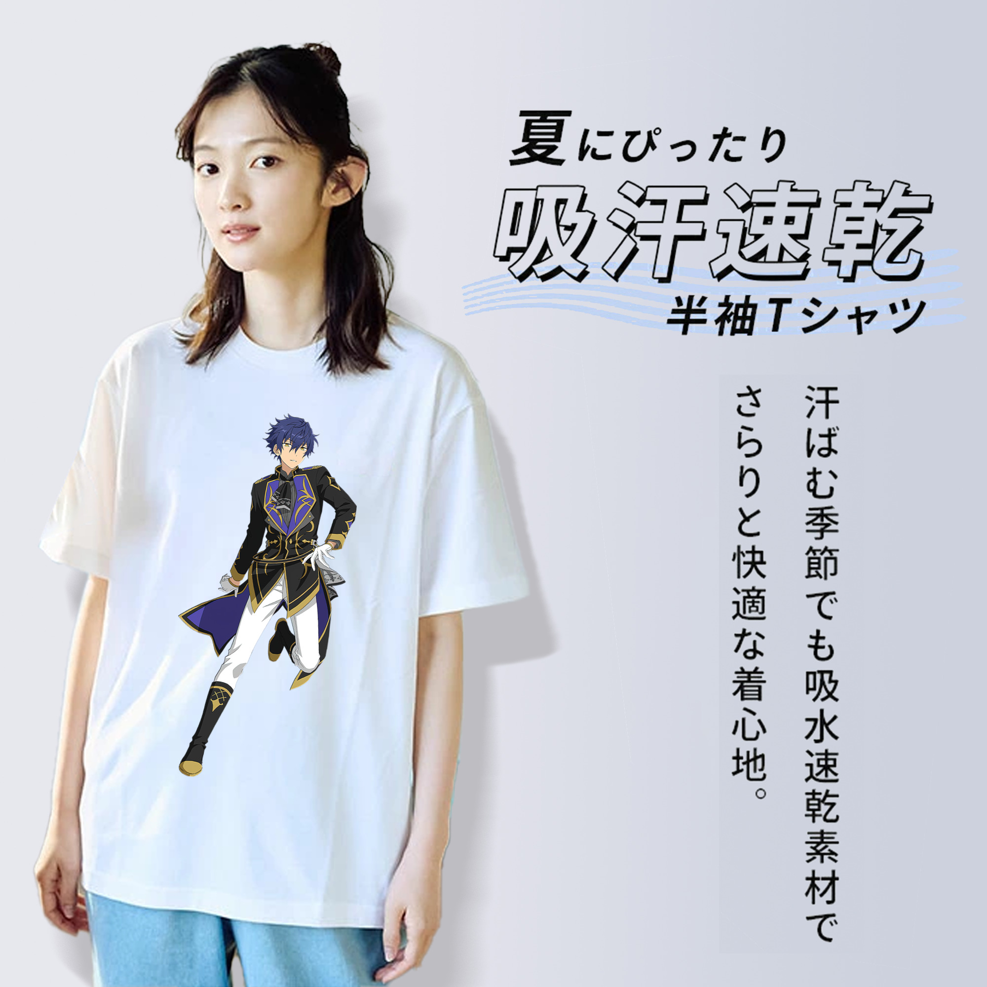 あんさんぶるスターズ! Ensemble Stars レディースカジュアルプリントTシャツ（綿100％）