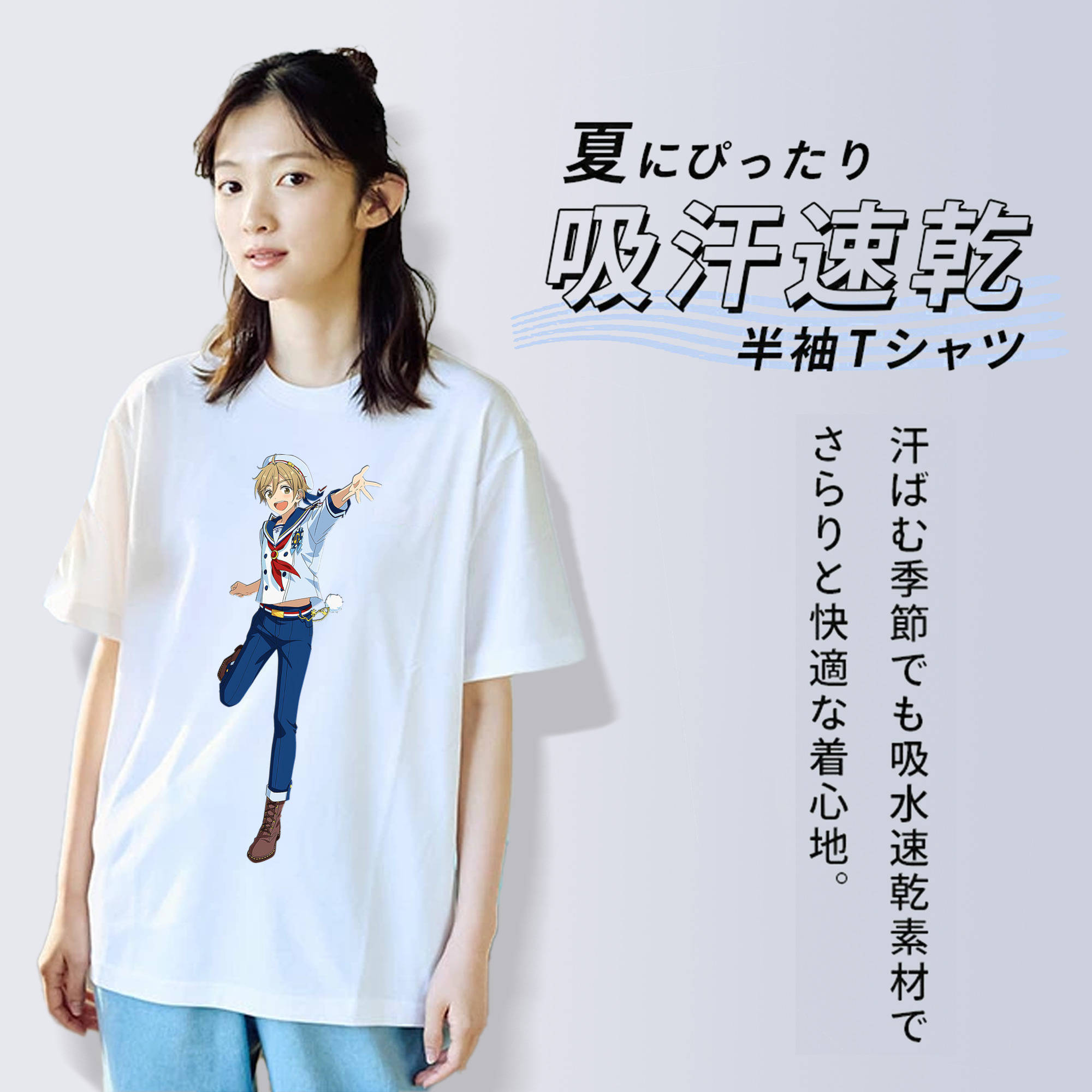 あんさんぶるスターズ! Ensemble Stars レディースカジュアルプリントTシャツ（綿100％）