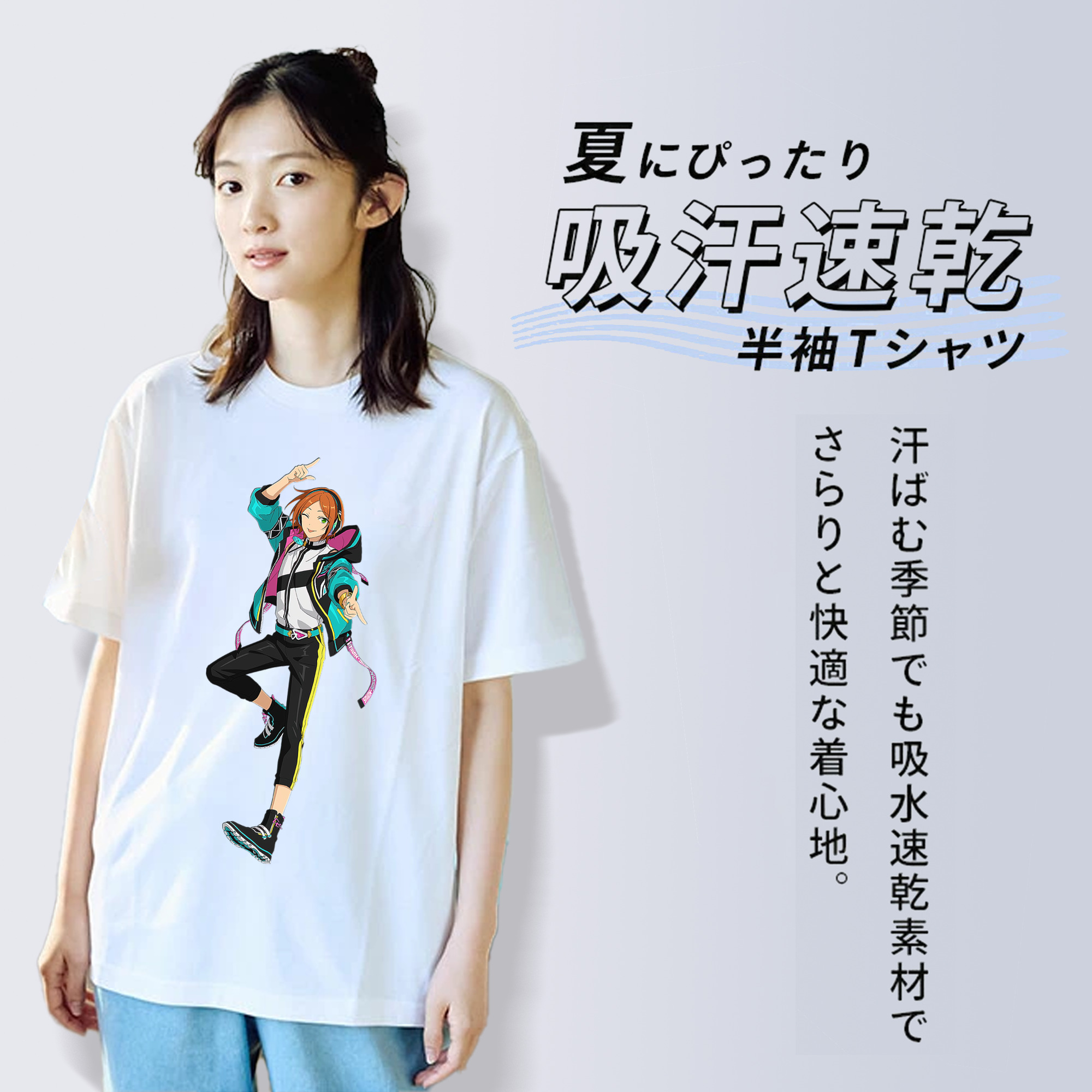 あんさんぶるスターズ! Ensemble Stars レディースカジュアルプリントTシャツ（綿100％）