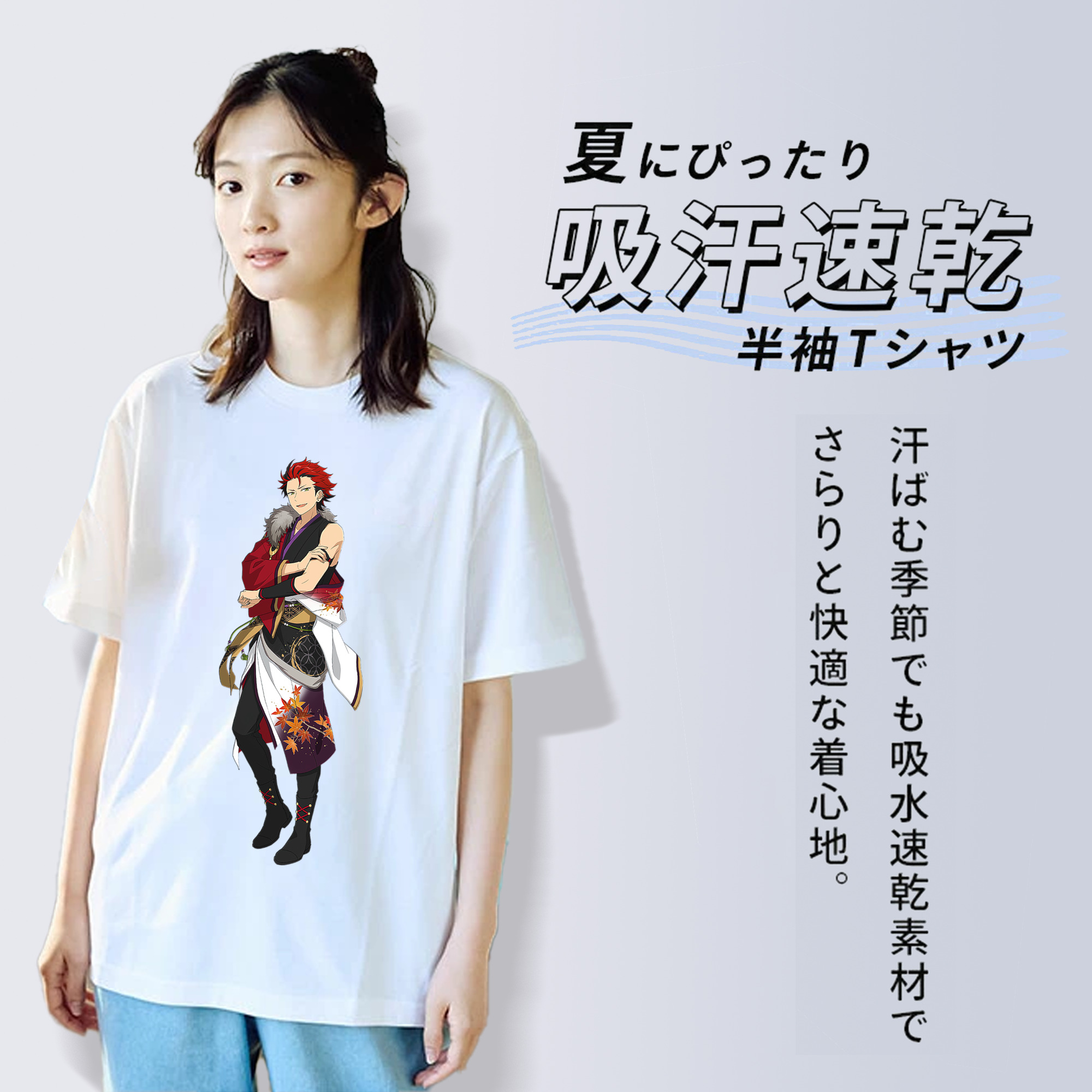あんさんぶるスターズ! Ensemble Stars レディースカジュアルプリントTシャツ（綿100％）