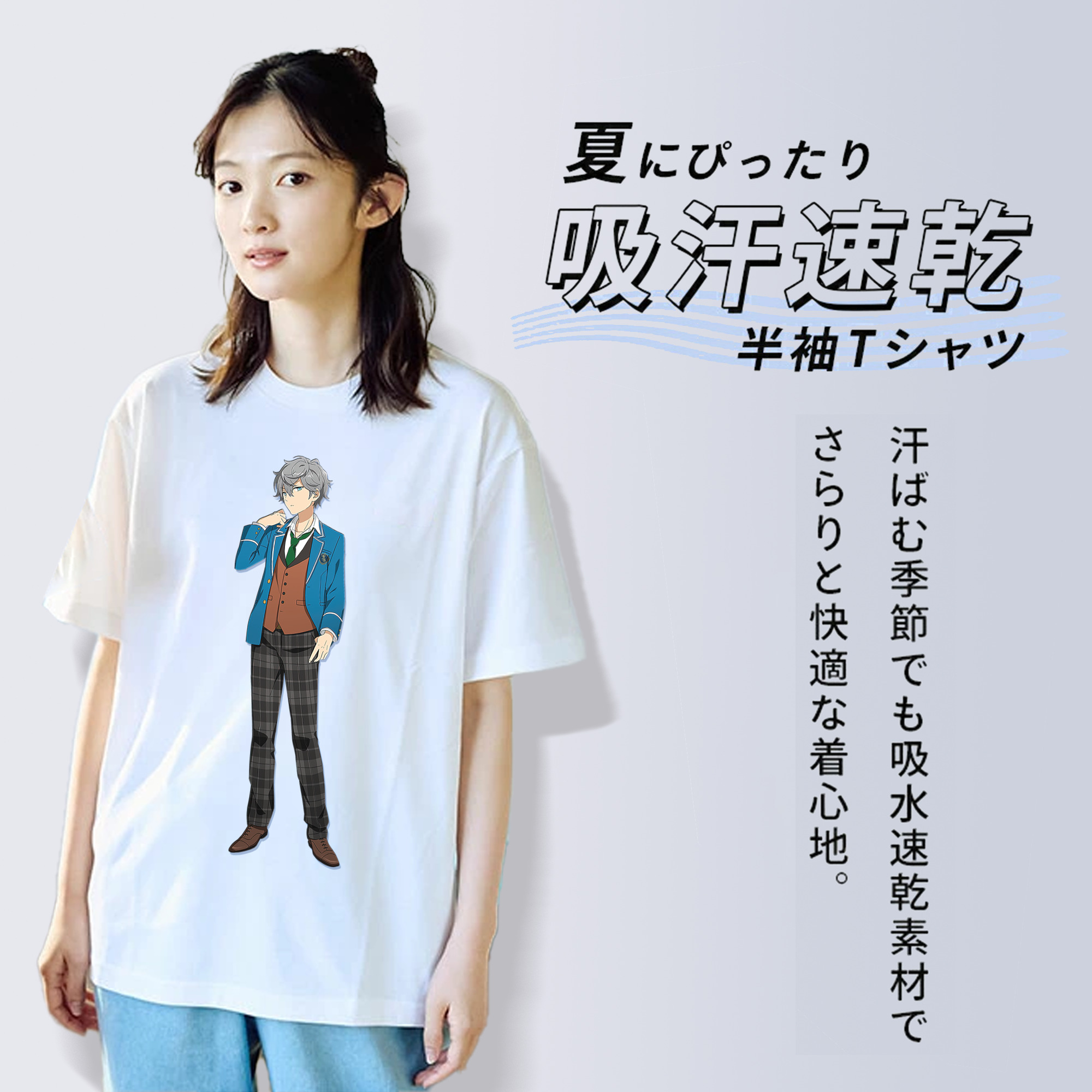 あんさんぶるスターズ! Ensemble Stars レディースカジュアルプリントTシャツ（綿100％）