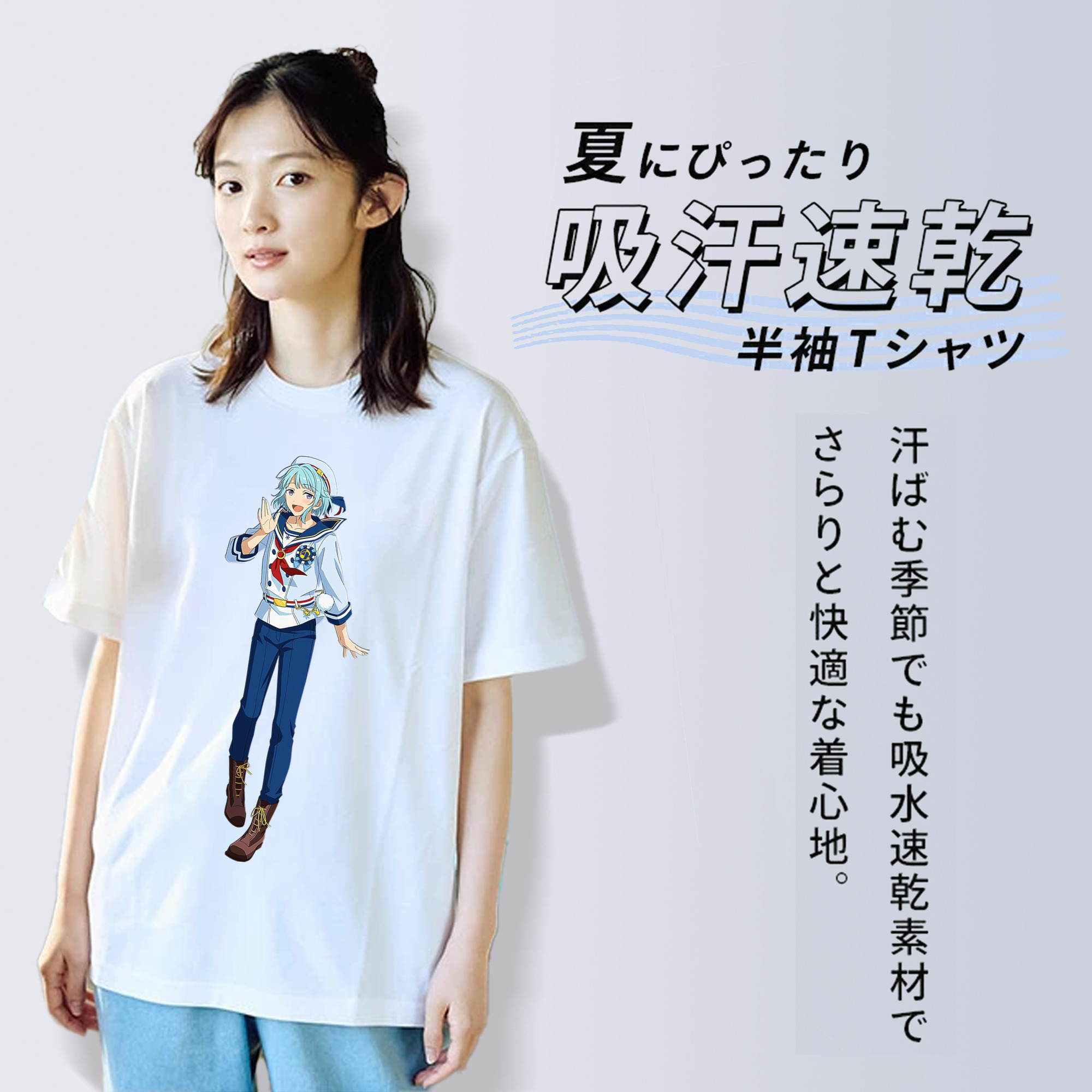 あんさんぶるスターズ! Ensemble Stars レディースカジュアルプリントTシャツ（綿100％）