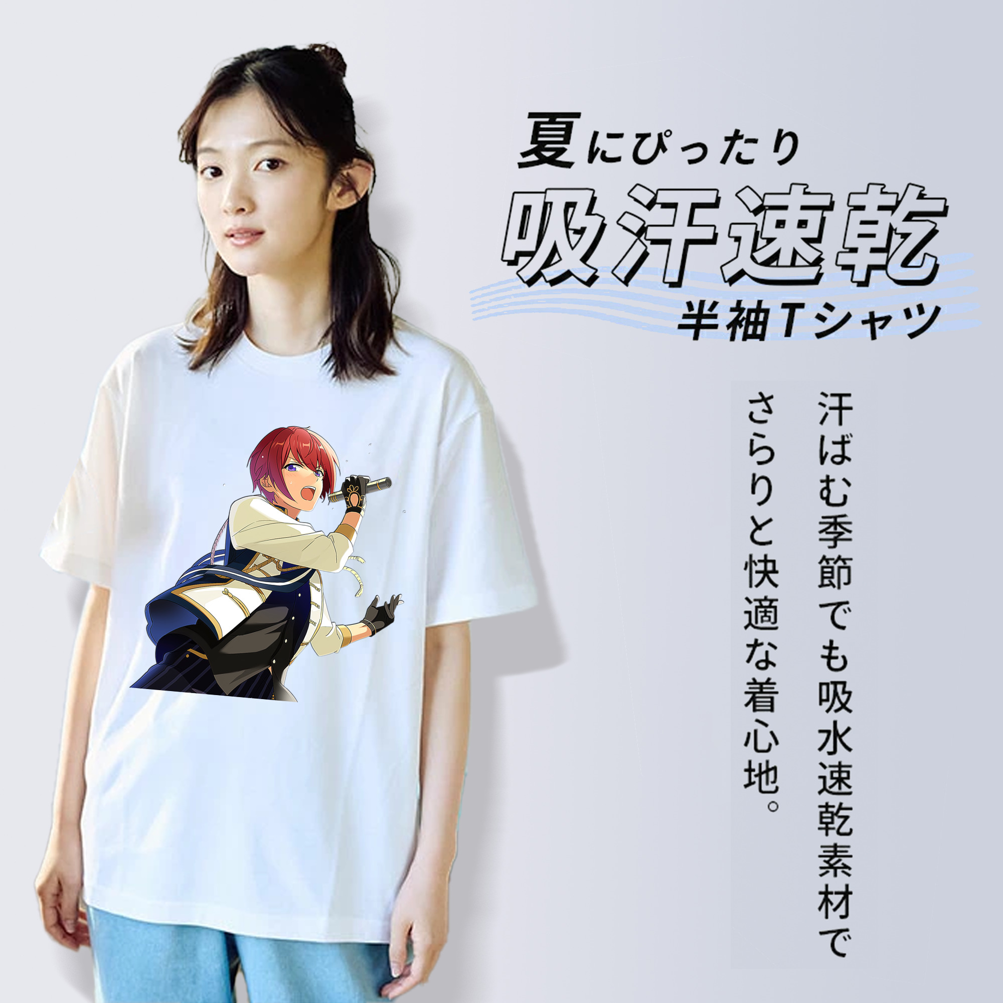 あんさんぶるスターズ! Ensemble Stars レディースカジュアルプリントTシャツ（綿100％）