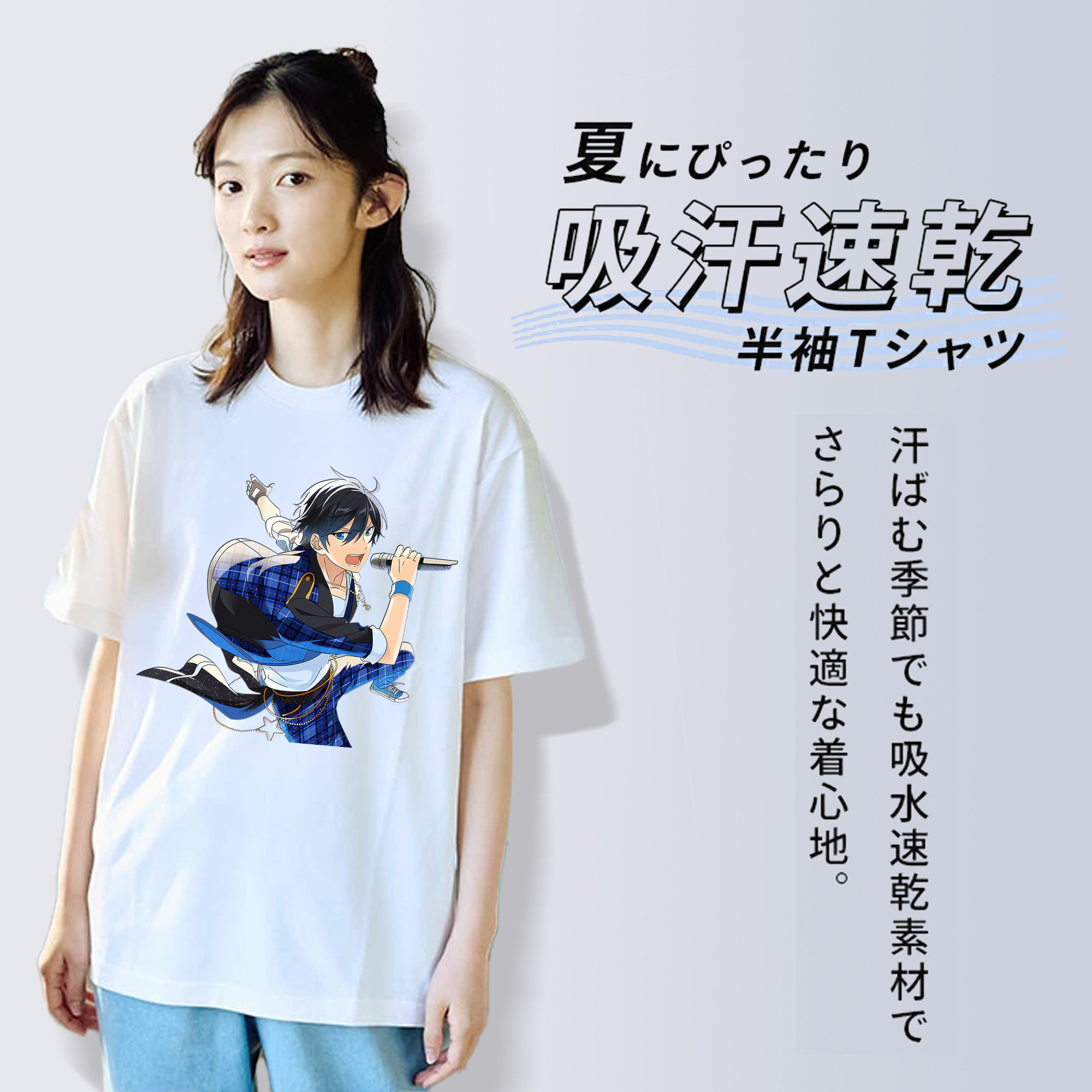 あんさんぶるスターズ! Ensemble Stars レディースカジュアルプリントTシャツ（綿100％）