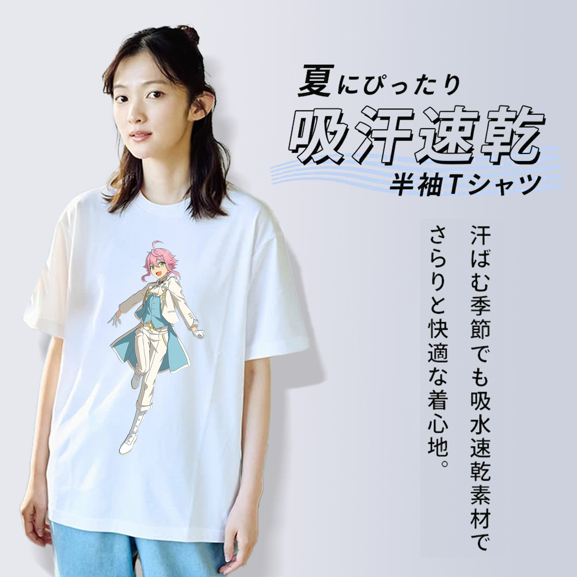 あんさんぶるスターズ! Ensemble Stars レディースカジュアルプリントTシャツ（綿100％）
