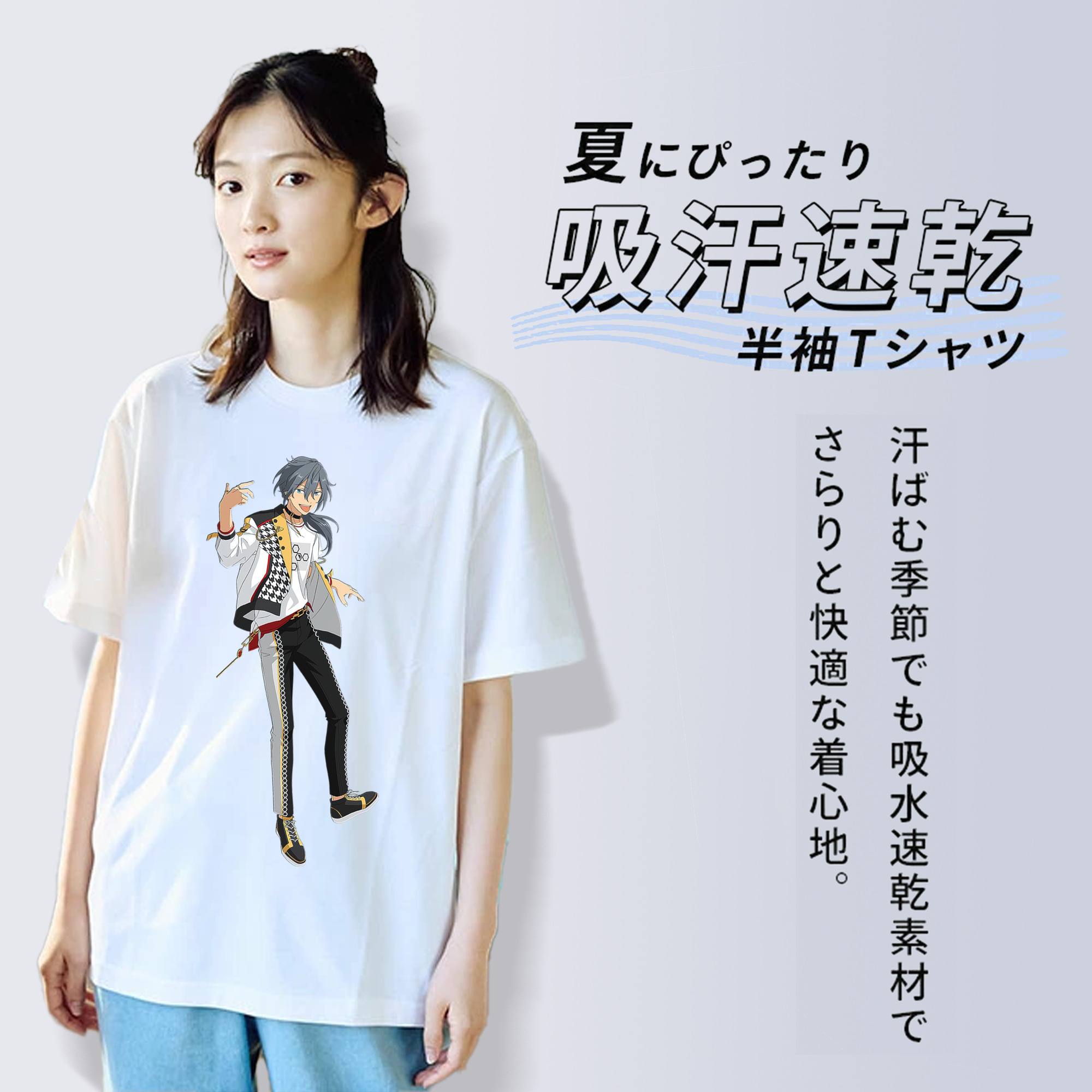 あんさんぶるスターズ! Ensemble Stars レディースカジュアルプリントTシャツ（綿100％）