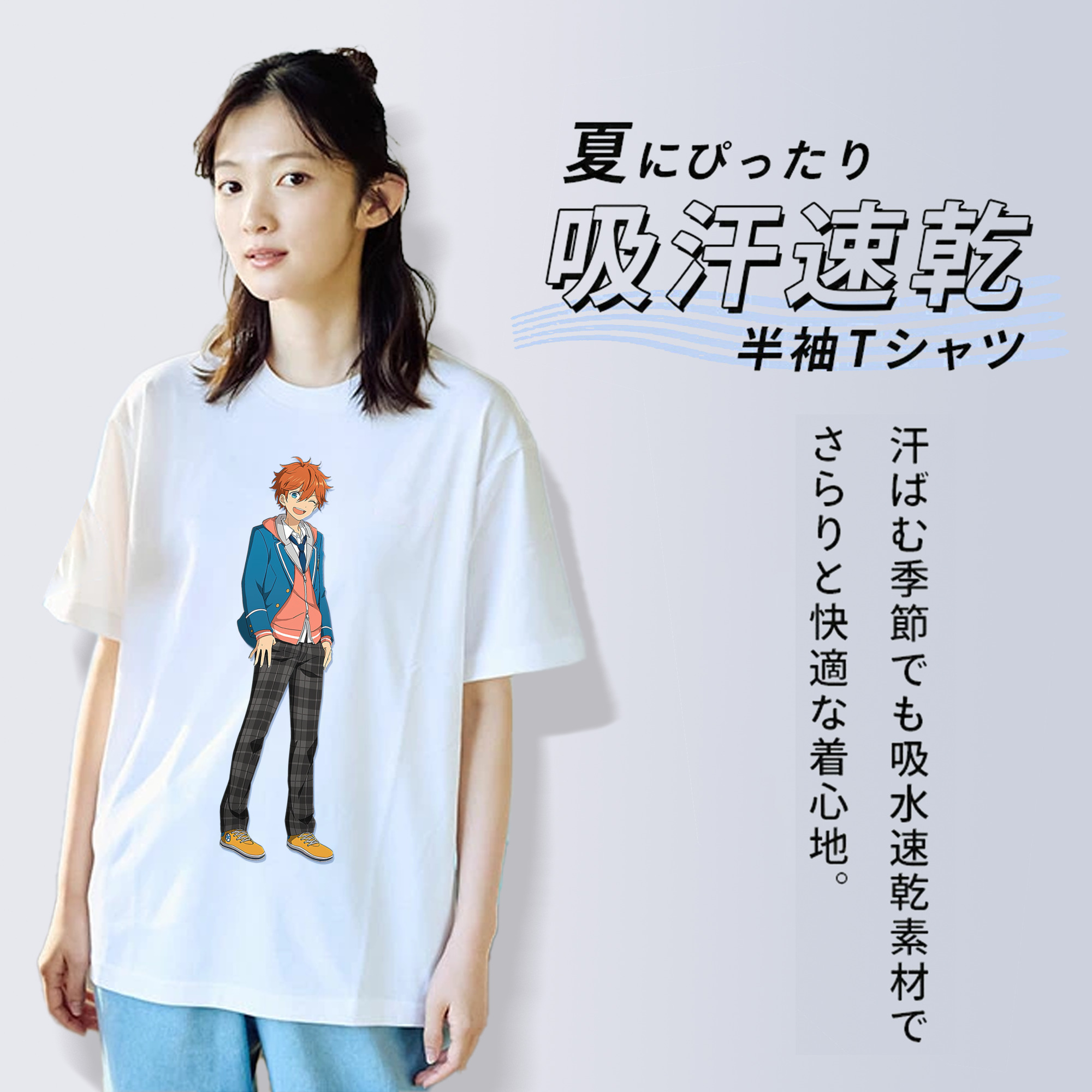 あんさんぶるスターズ! Ensemble Stars レディースカジュアルプリントTシャツ（綿100％）