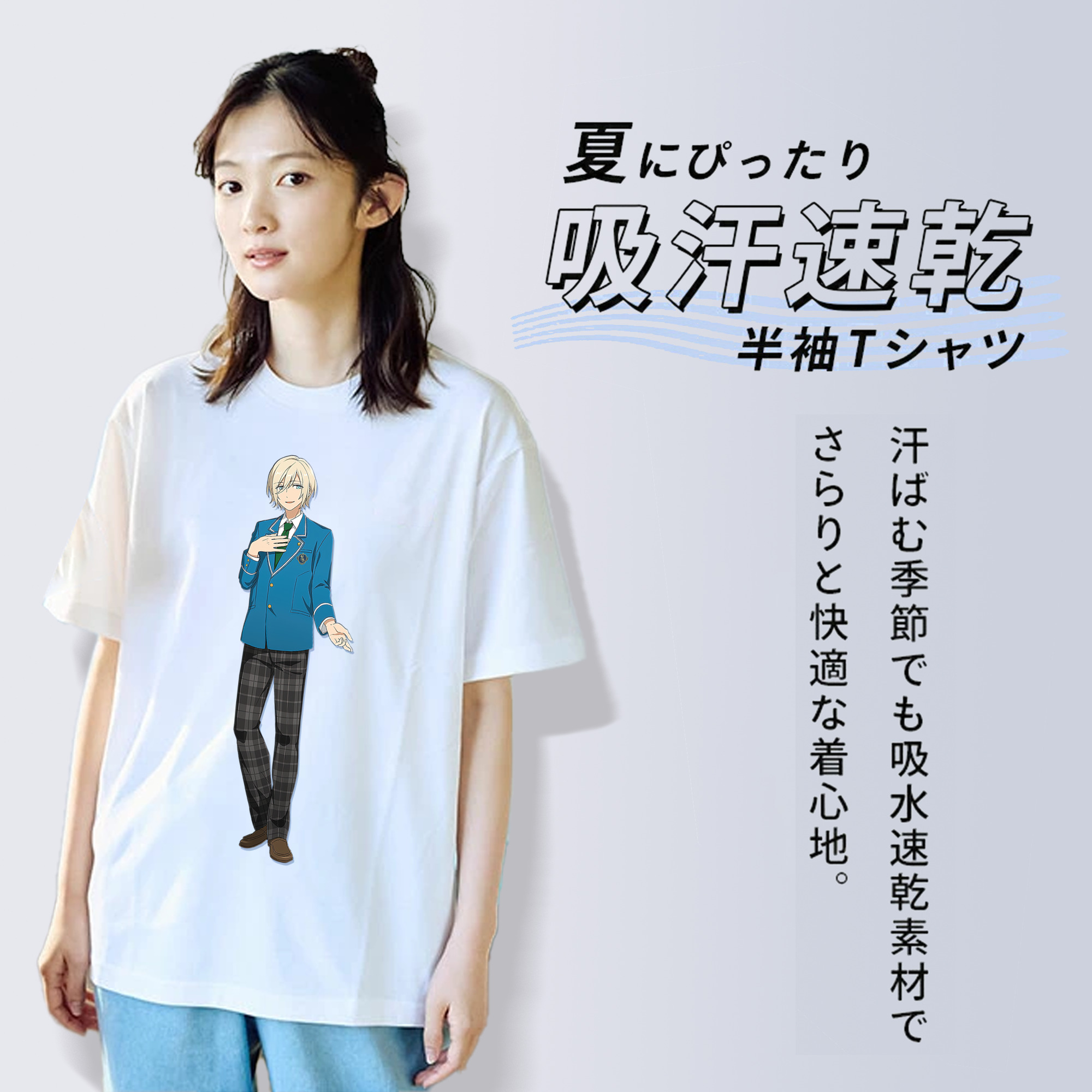 あんさんぶるスターズ! Ensemble Stars レディースカジュアルプリントTシャツ（綿100％）